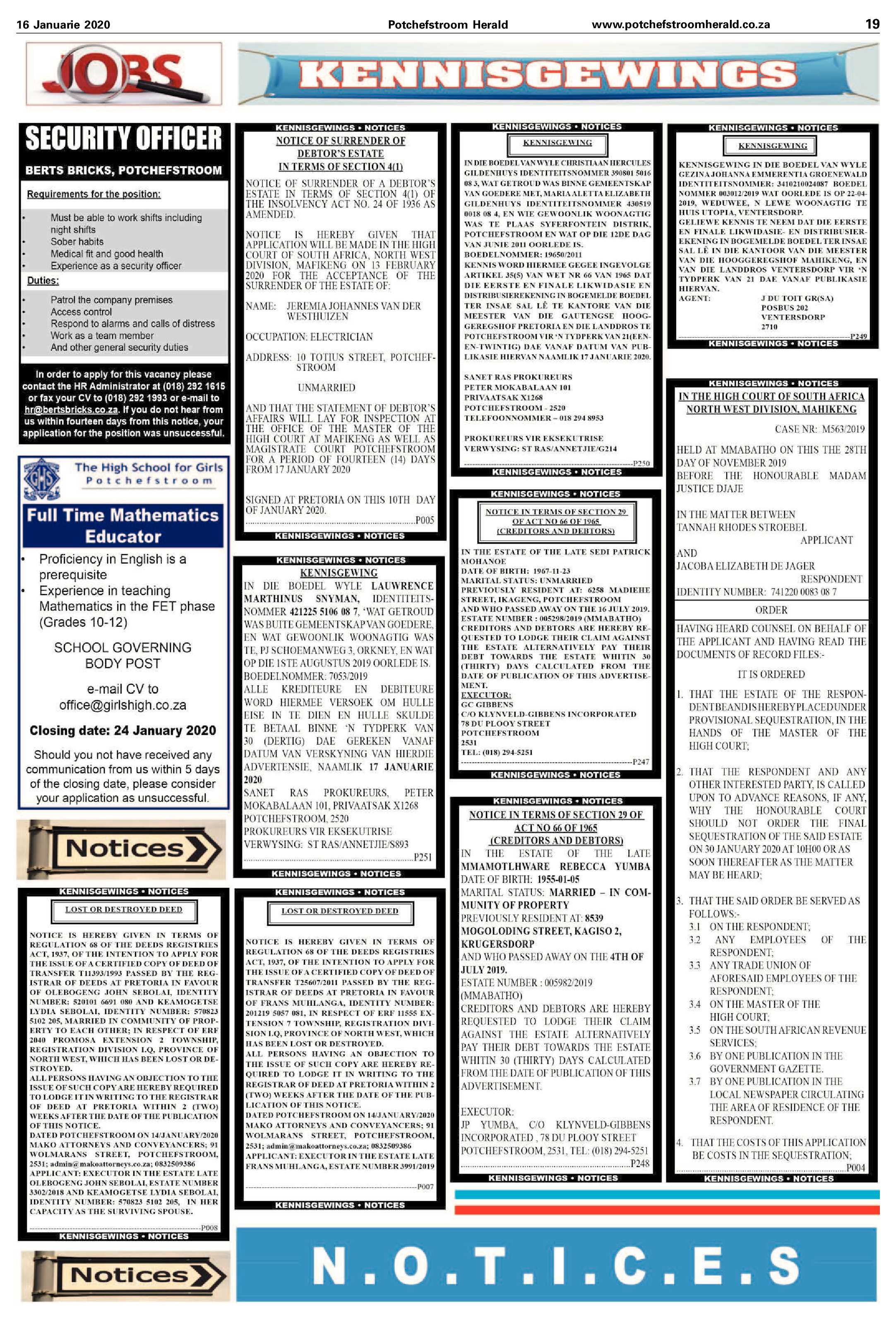 16 Januarie 2020 page 19