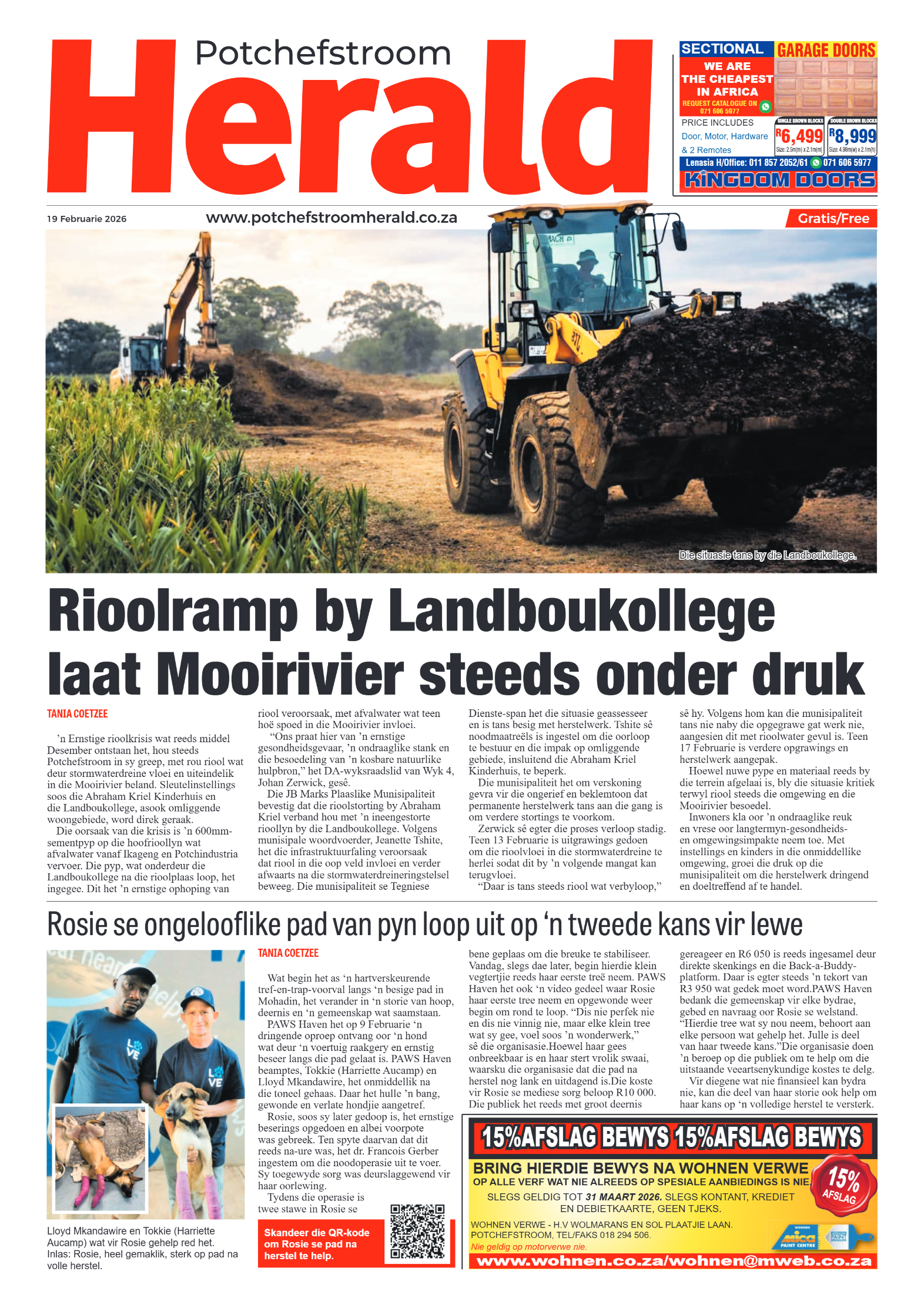 Potchefstroom Herald: 19 Februarie 2026 page 1