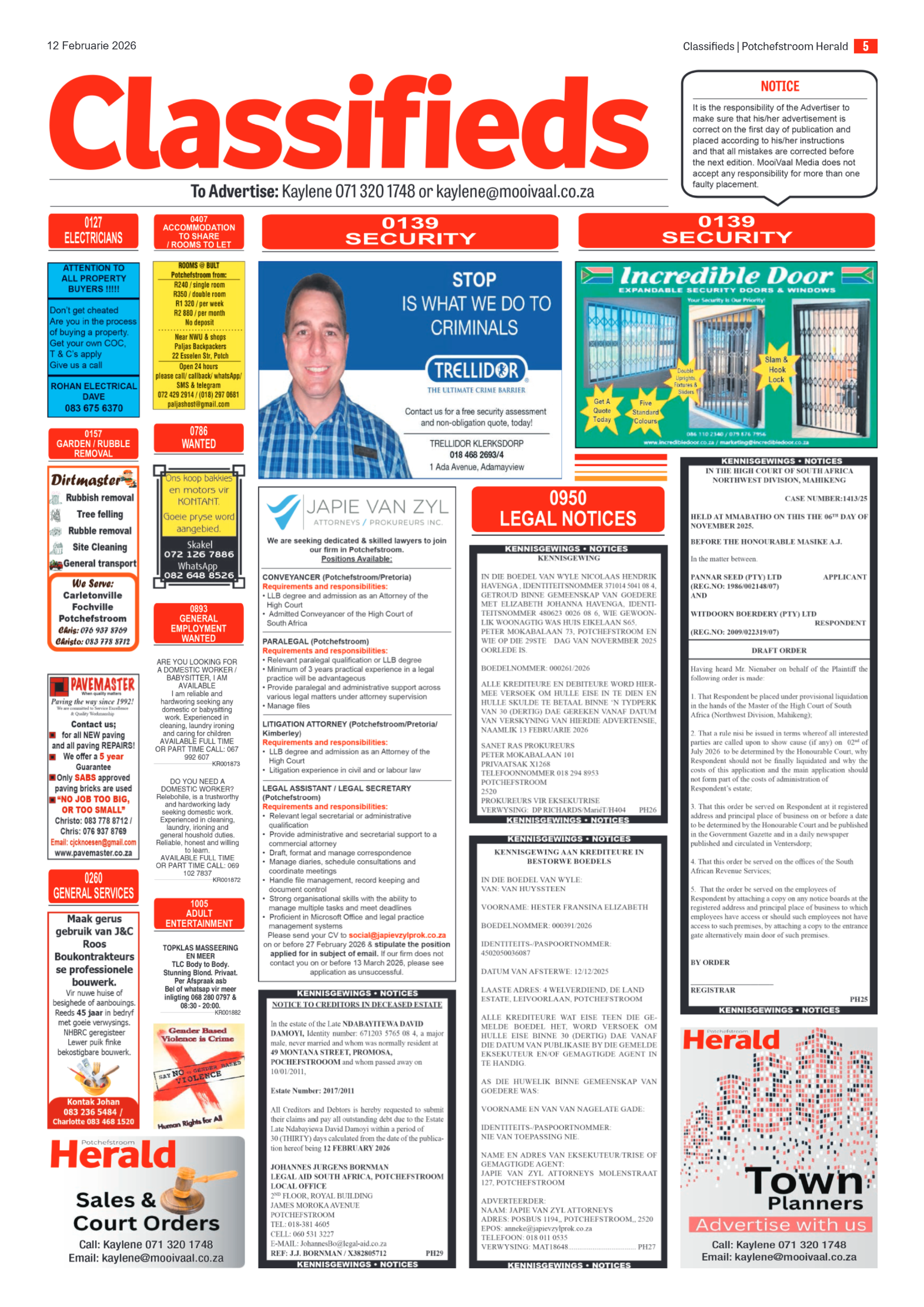 Potchefstroom Herald: 12 Februarie page 5