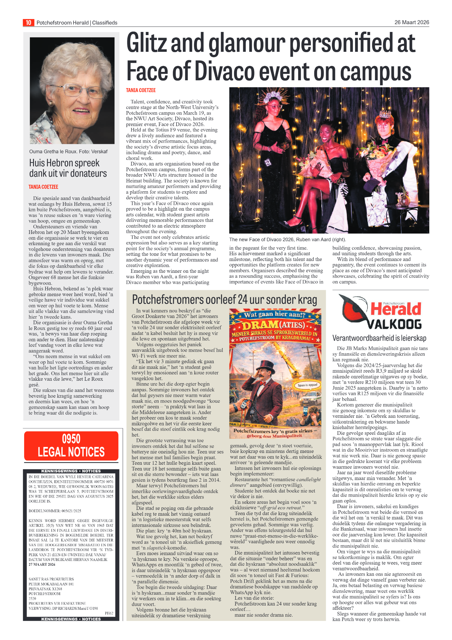 Potchefstroom Herald: 26 Maart 2026 page 10