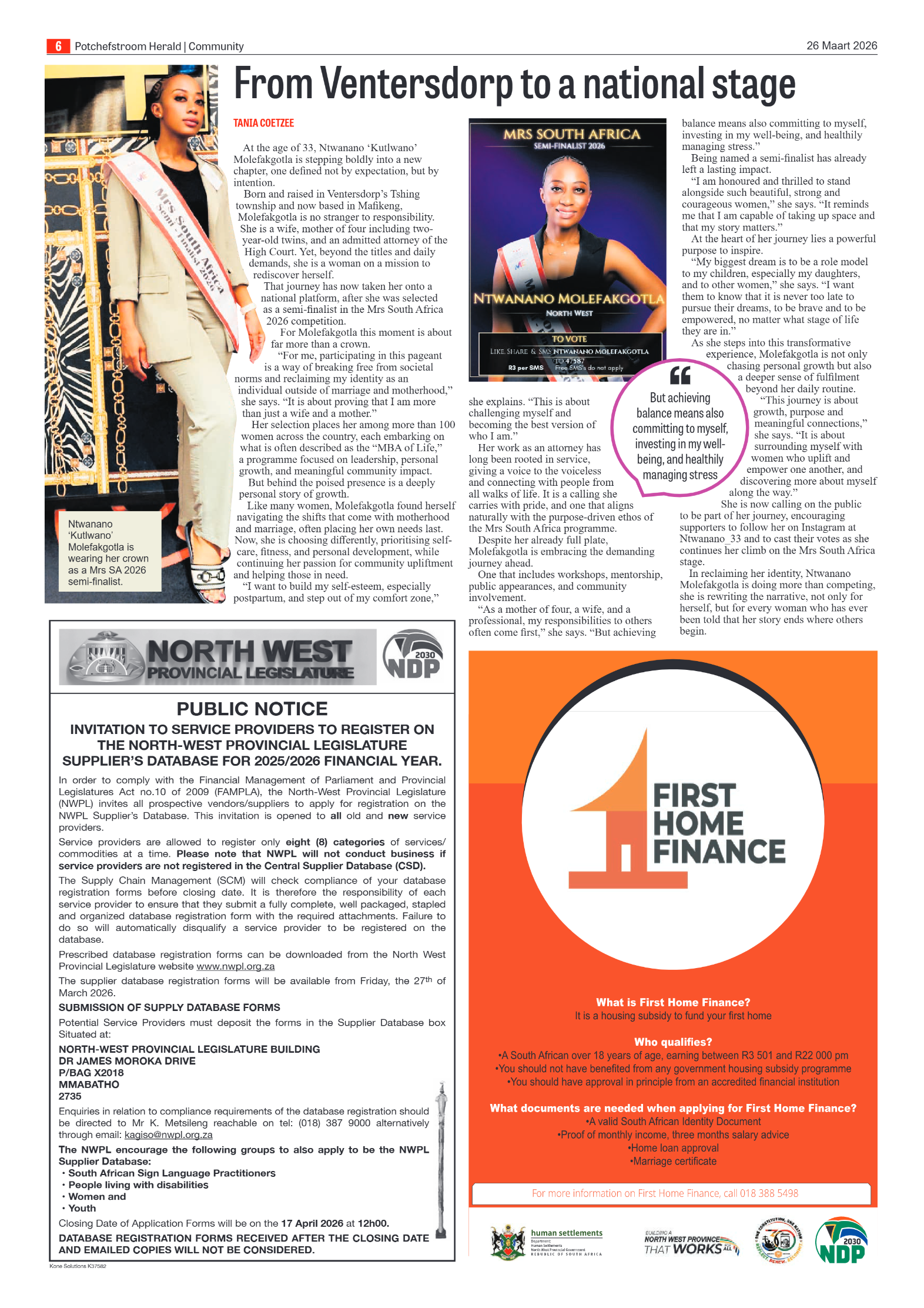 Potchefstroom Herald: 26 Maart 2026 page 6