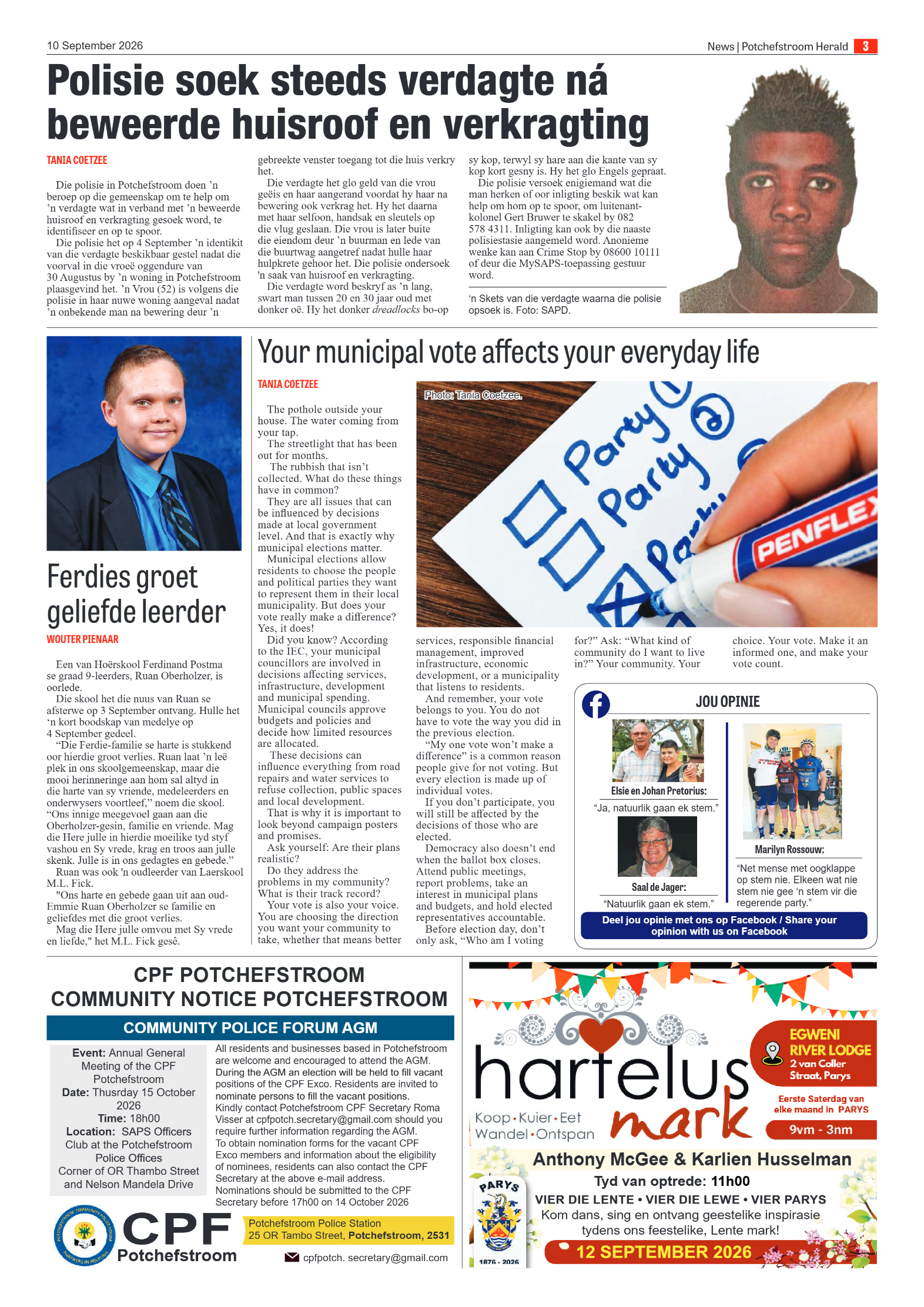 Potchefstroom Herald: 10 September 2026 page 3
