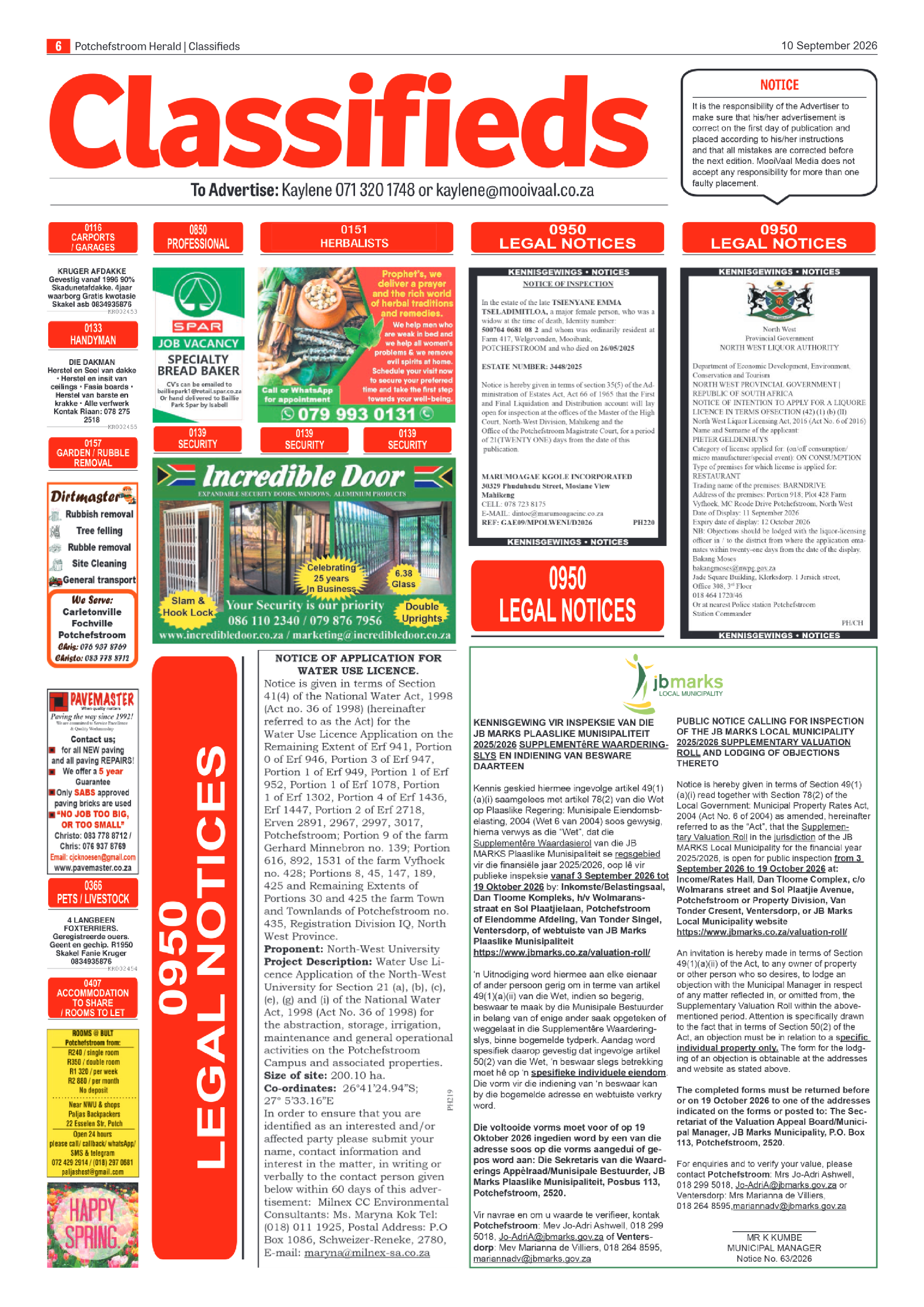 Potchefstroom Herald: 10 September 2026 page 6