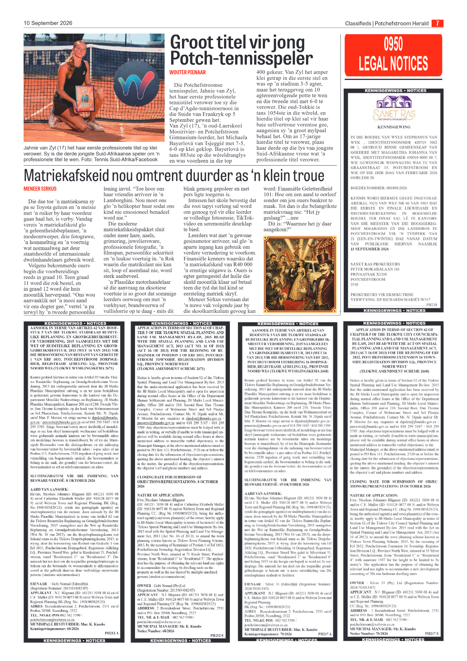 Potchefstroom Herald: 10 September 2026 page 7