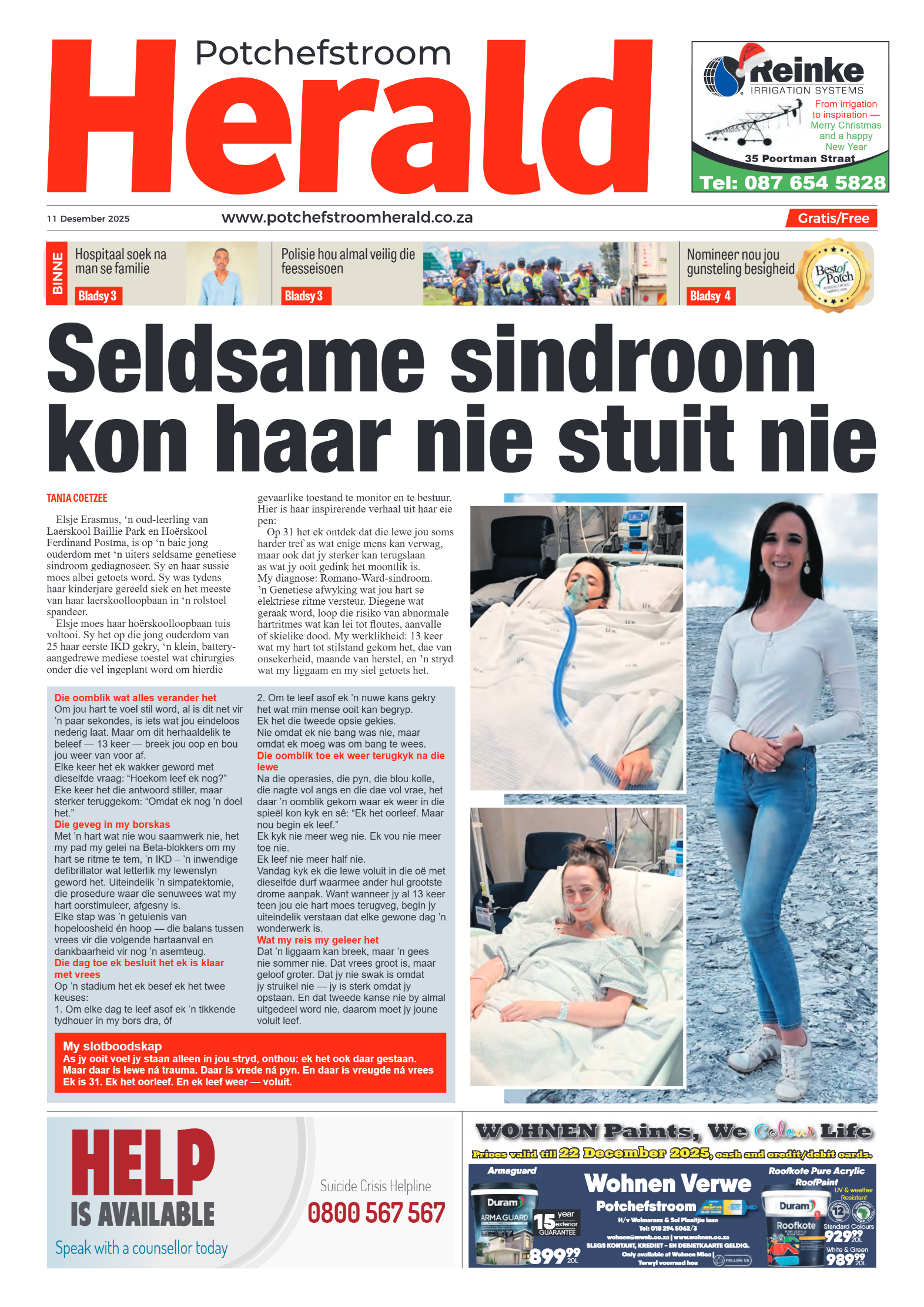 Potchefstroom Herald 11 Desember 2025 page 1