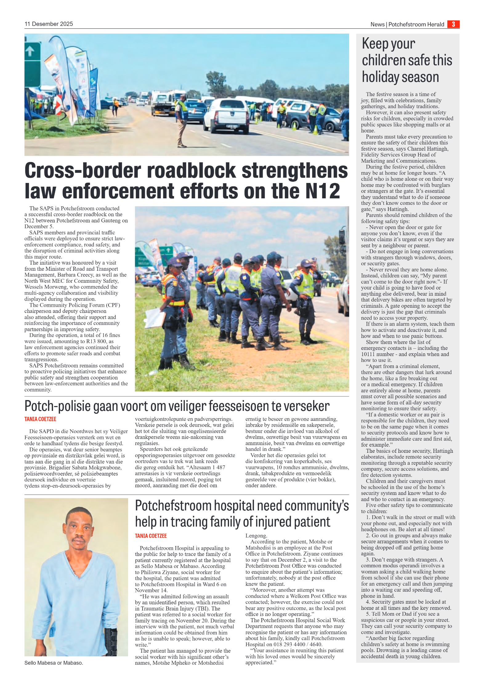 Potchefstroom Herald 11 Desember 2025 page 3