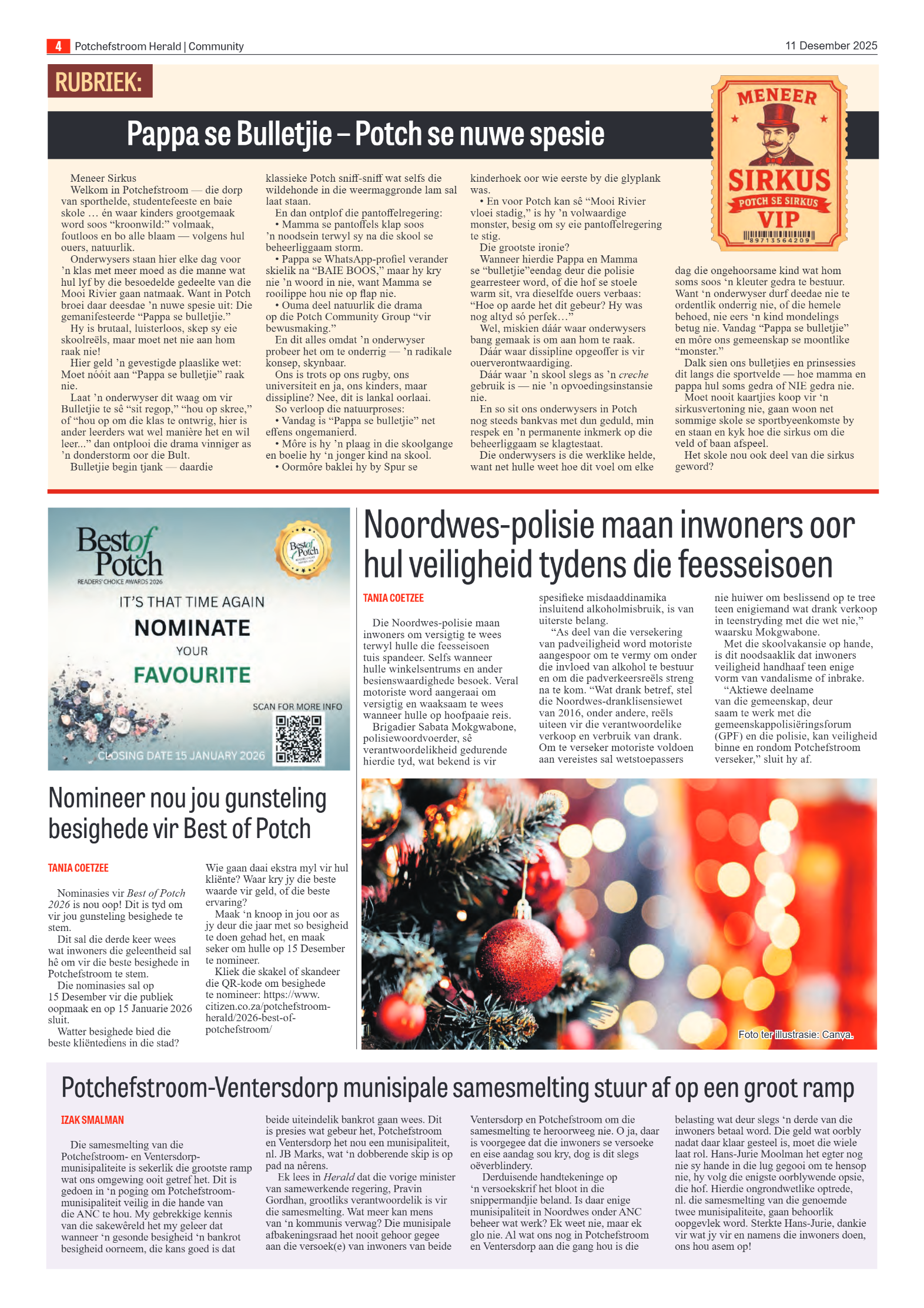 Potchefstroom Herald 11 Desember 2025 page 4