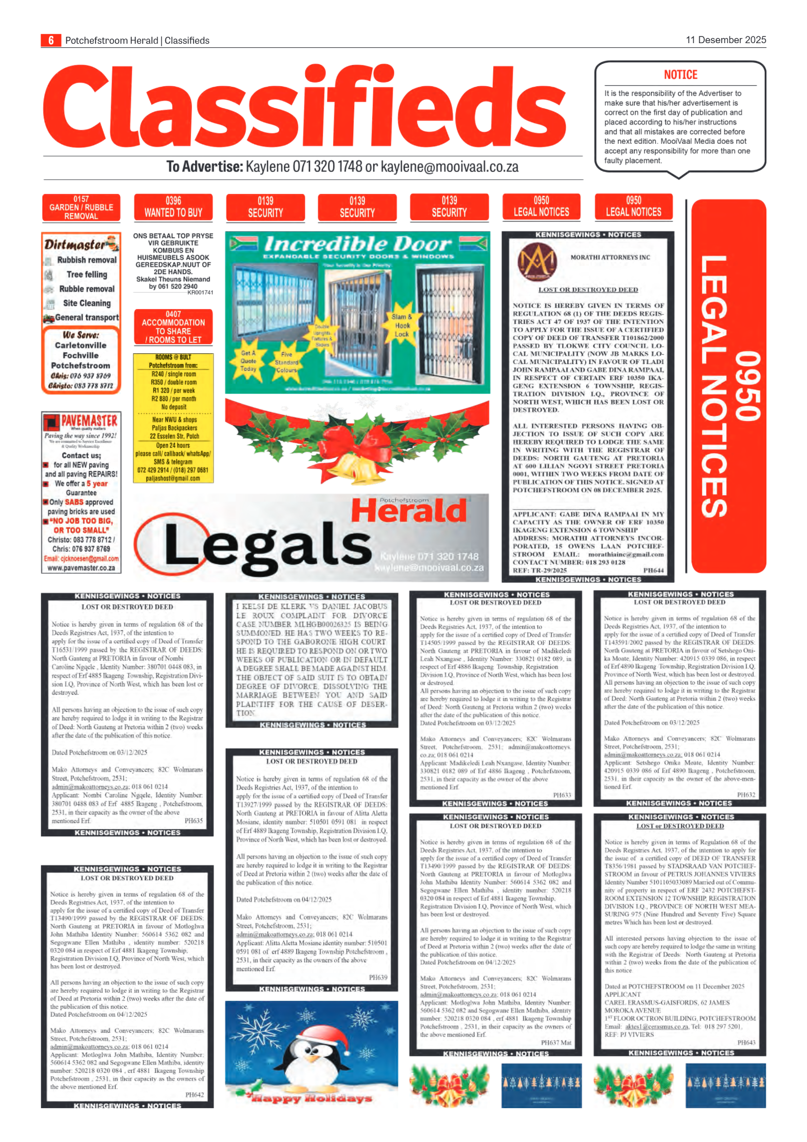 Potchefstroom Herald 11 Desember 2025 page 6