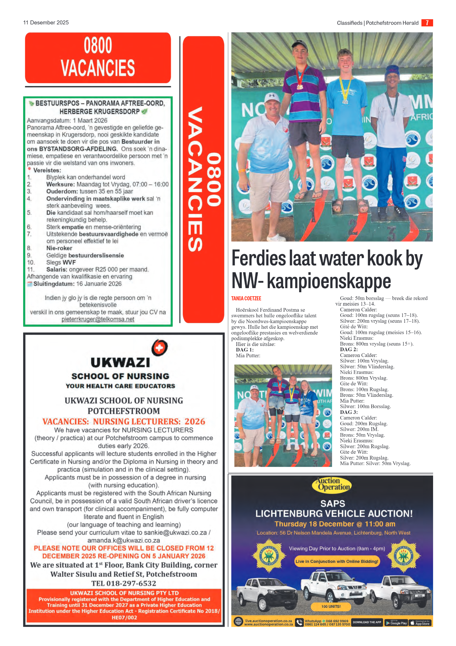 Potchefstroom Herald 11 Desember 2025 page 7
