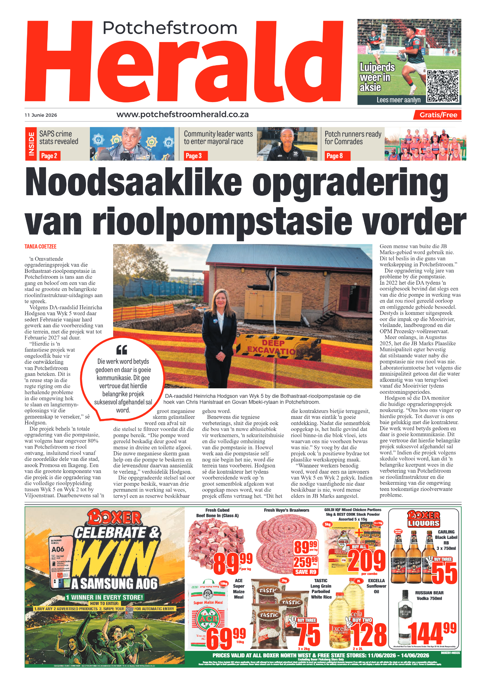 Potchefstroom Herald: 11 Junie 2026 page 1