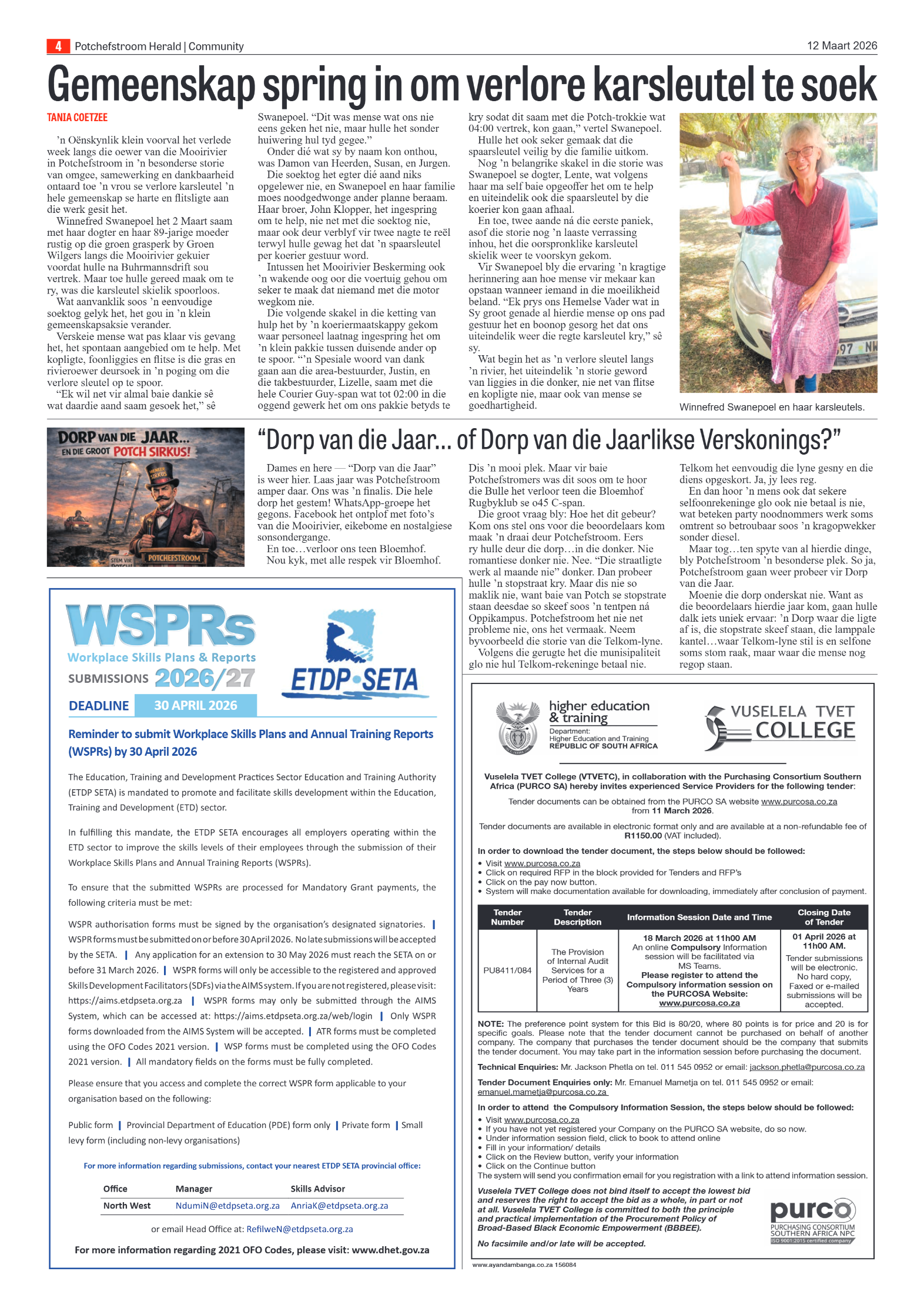 Potchefstroom Herald: 12 Maart 2026 page 4