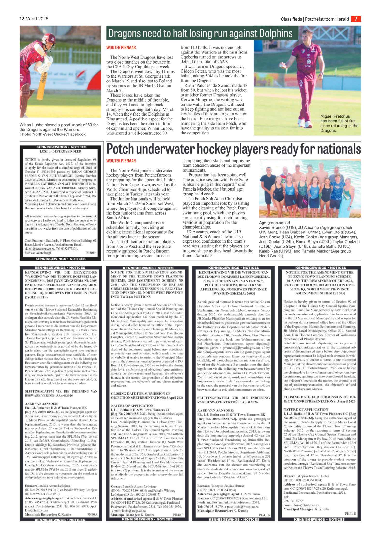 Potchefstroom Herald: 12 Maart 2026 page 7