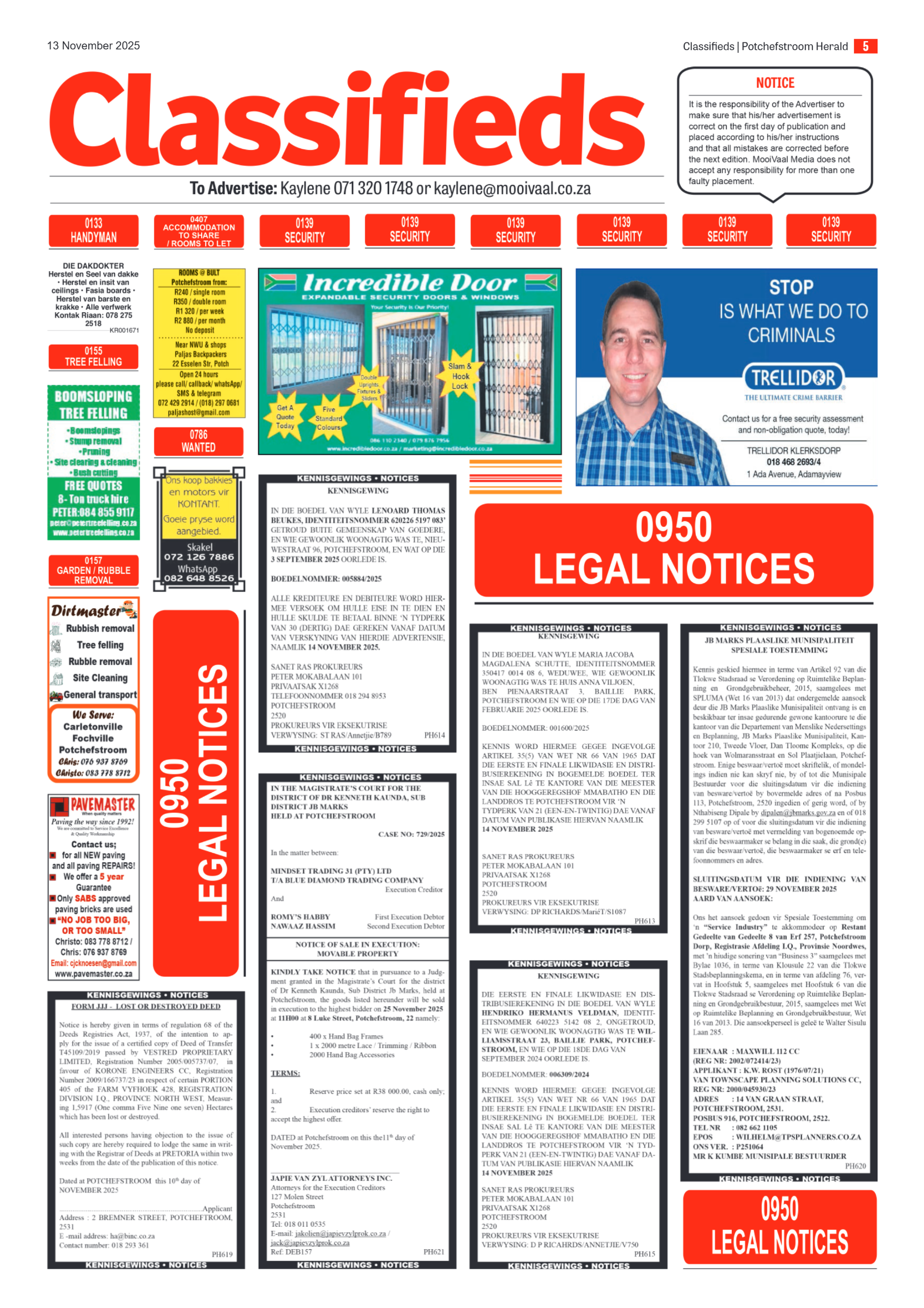 Potchefstroom Herald 13 November 2025 page 5