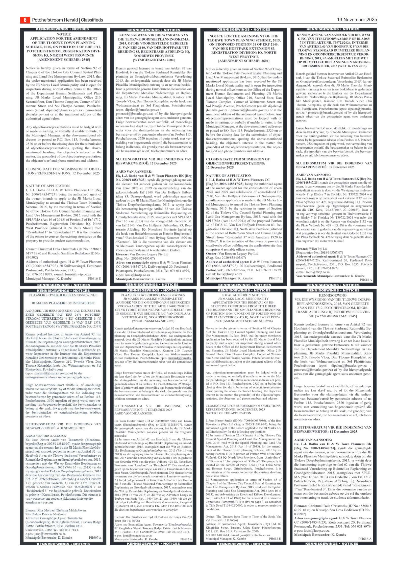 Potchefstroom Herald 13 November 2025 page 6