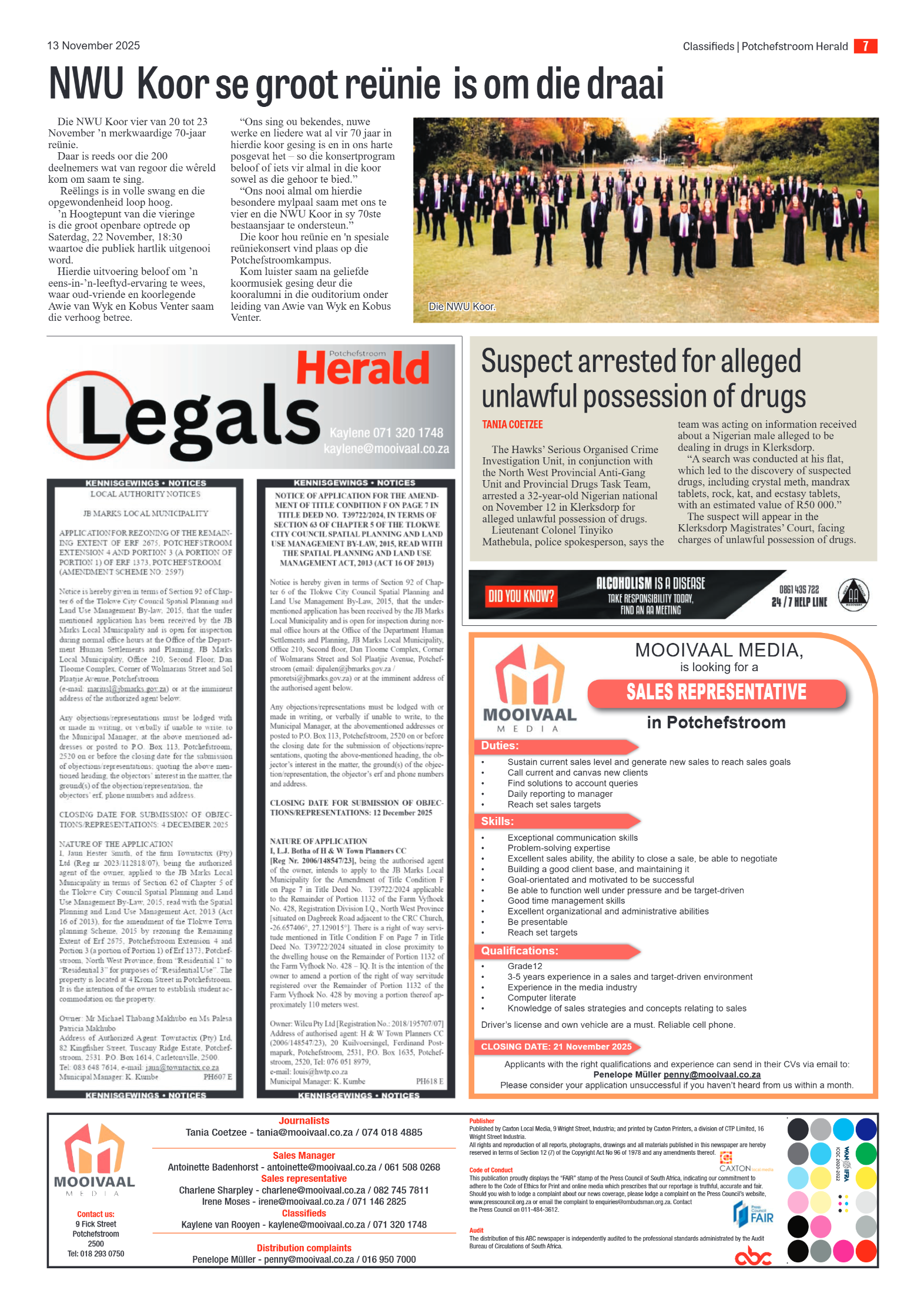 Potchefstroom Herald 13 November 2025 page 7