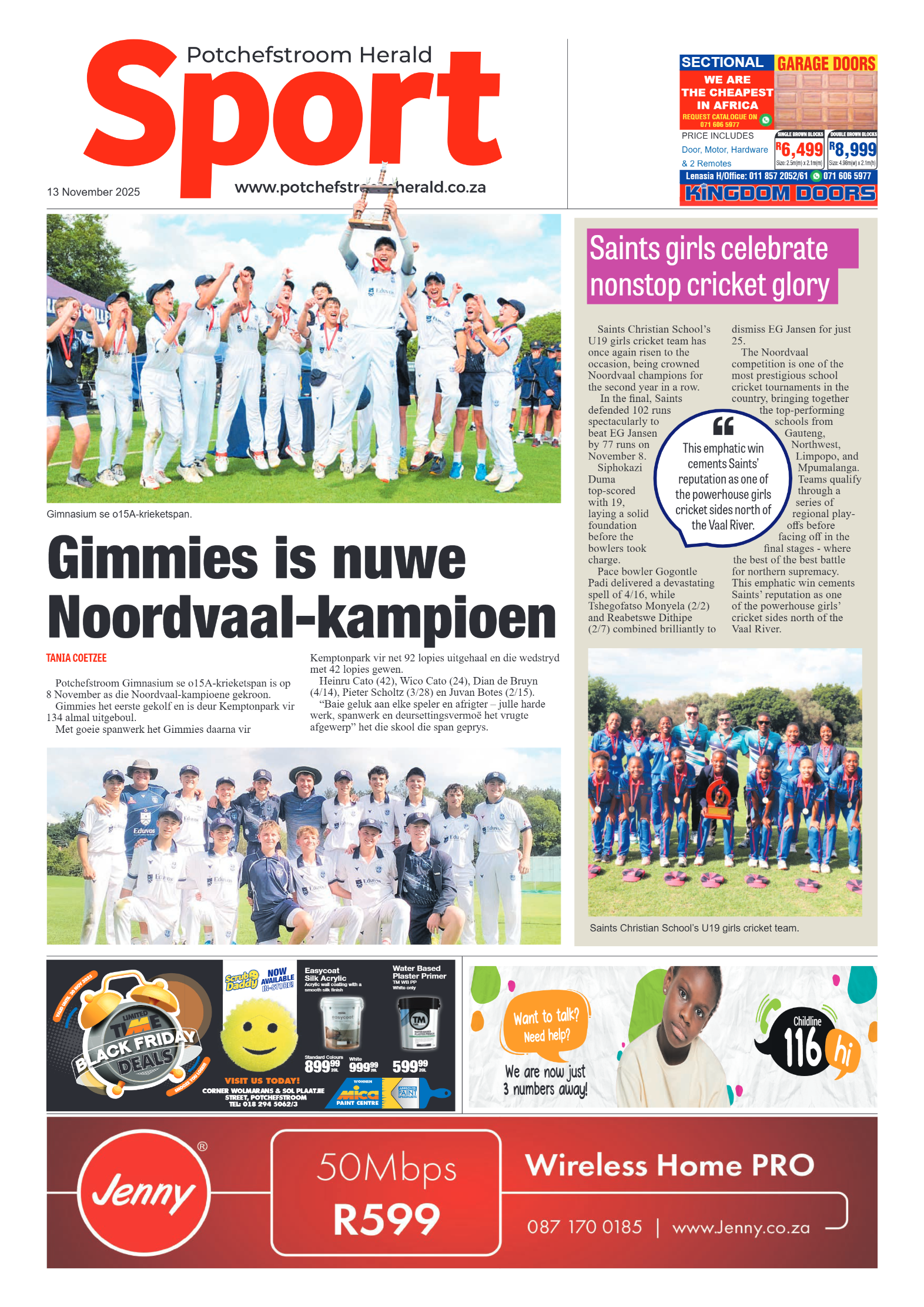Potchefstroom Herald 13 November 2025 page 8