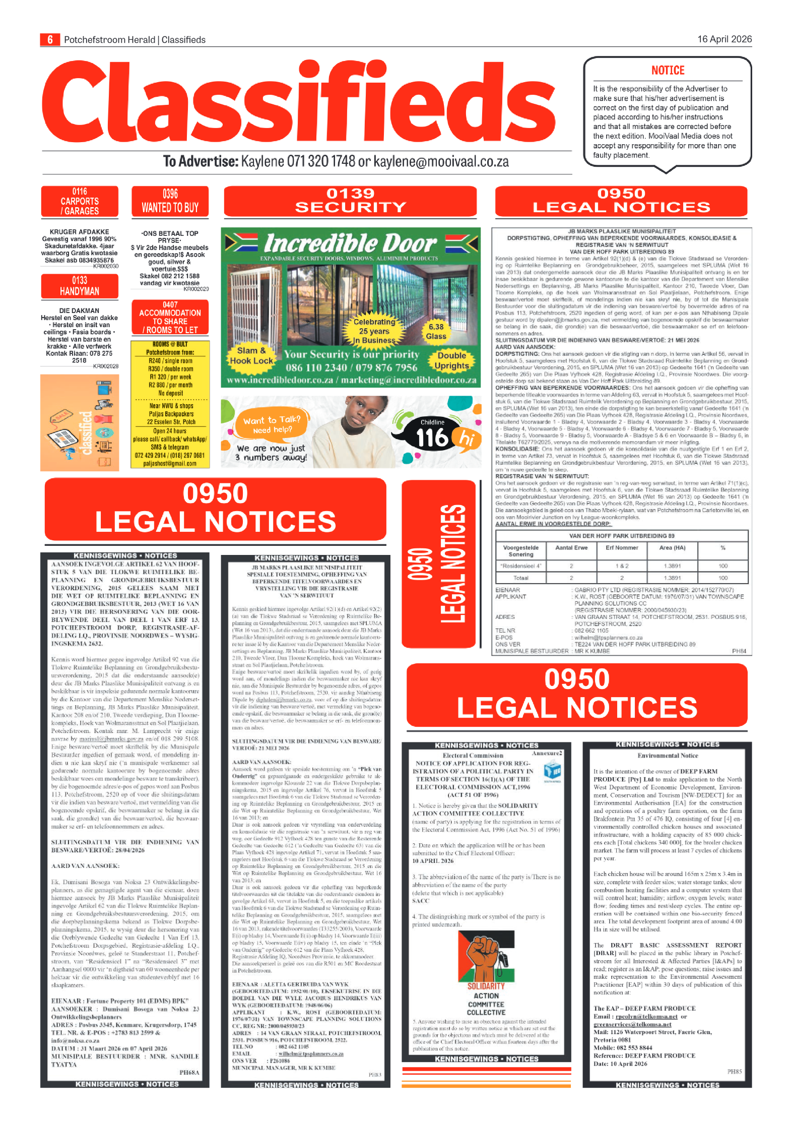 Potchefstroom Herald: 16 April 2026 page 6