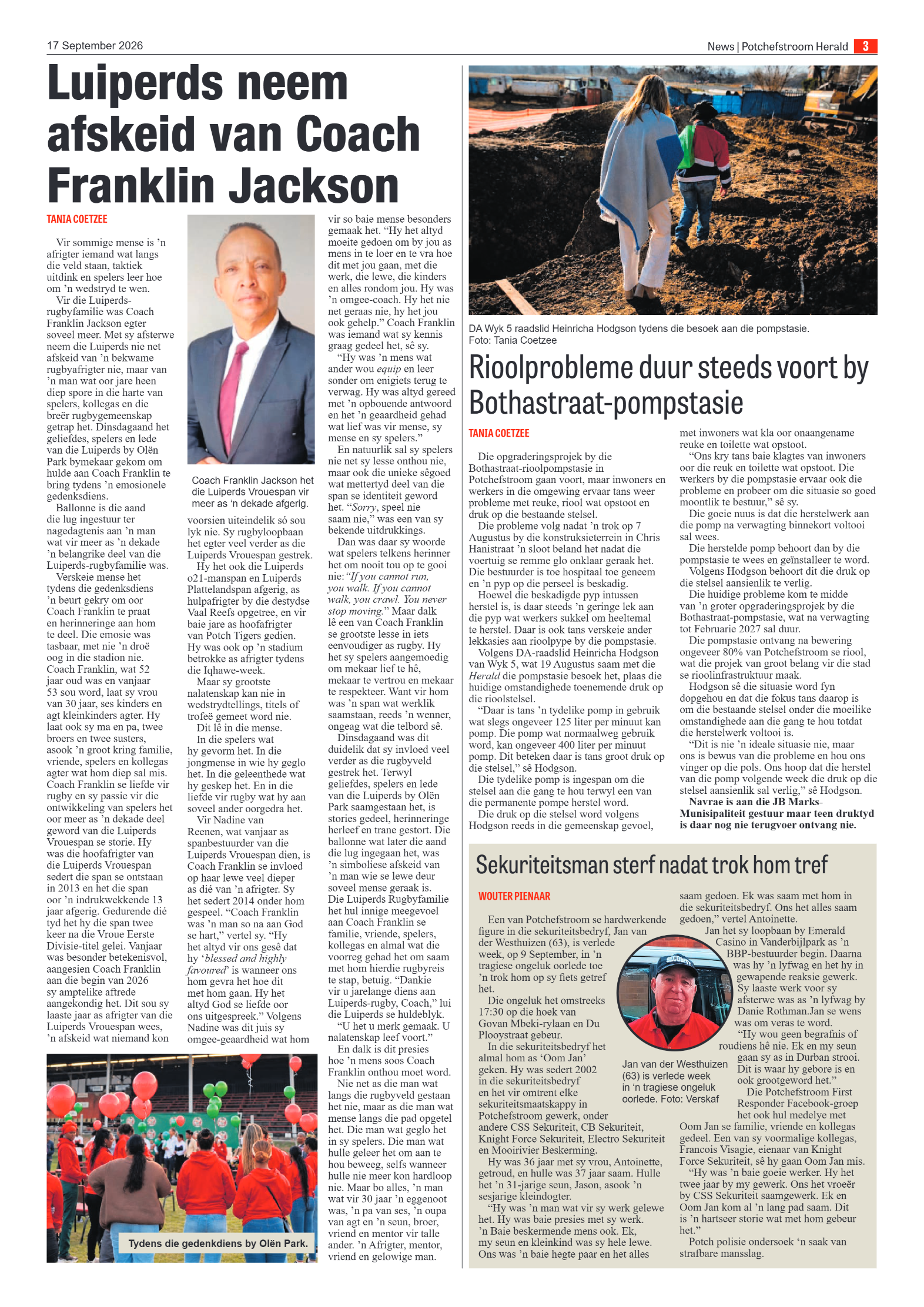 Potchefstroom Herald: 17 September 2026 page 3