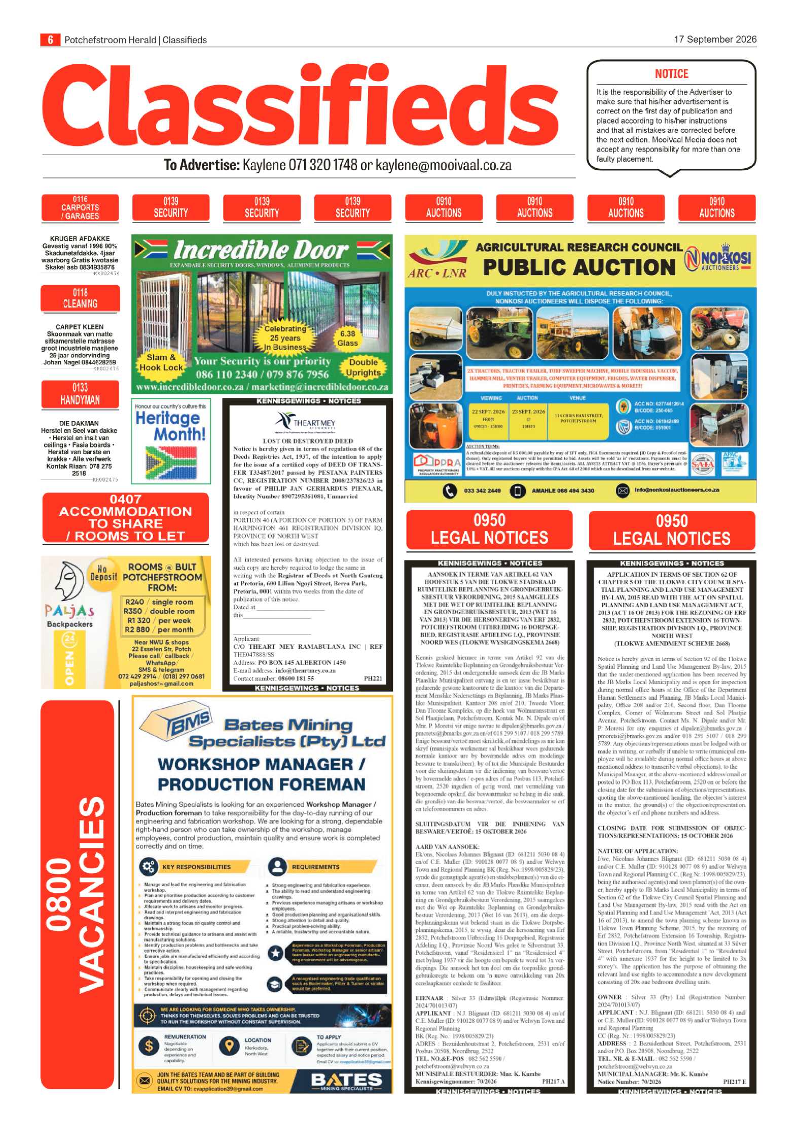 Potchefstroom Herald: 17 September 2026 page 6