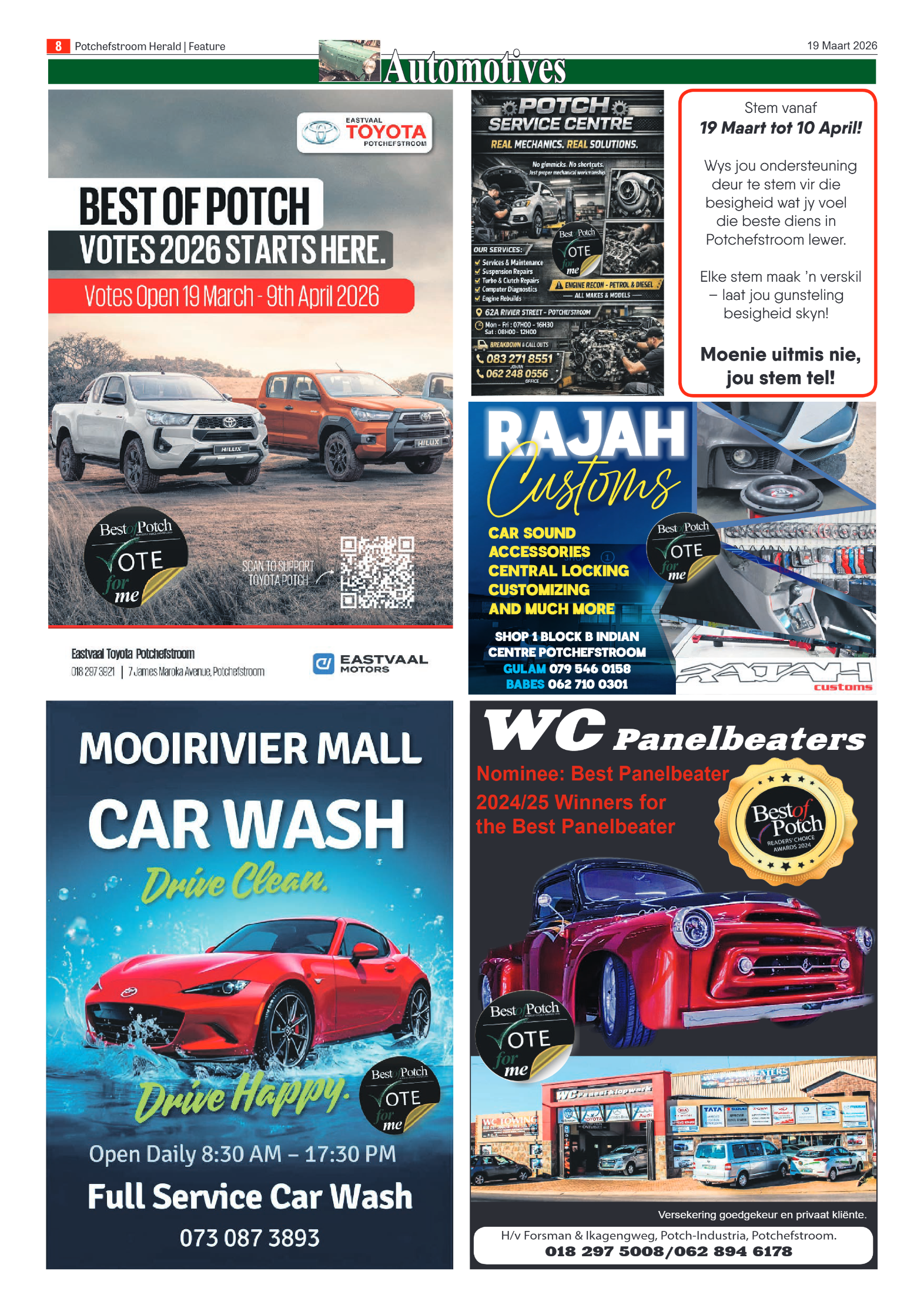 Potchefstroom Herald: 19 Maart 2026 page 8