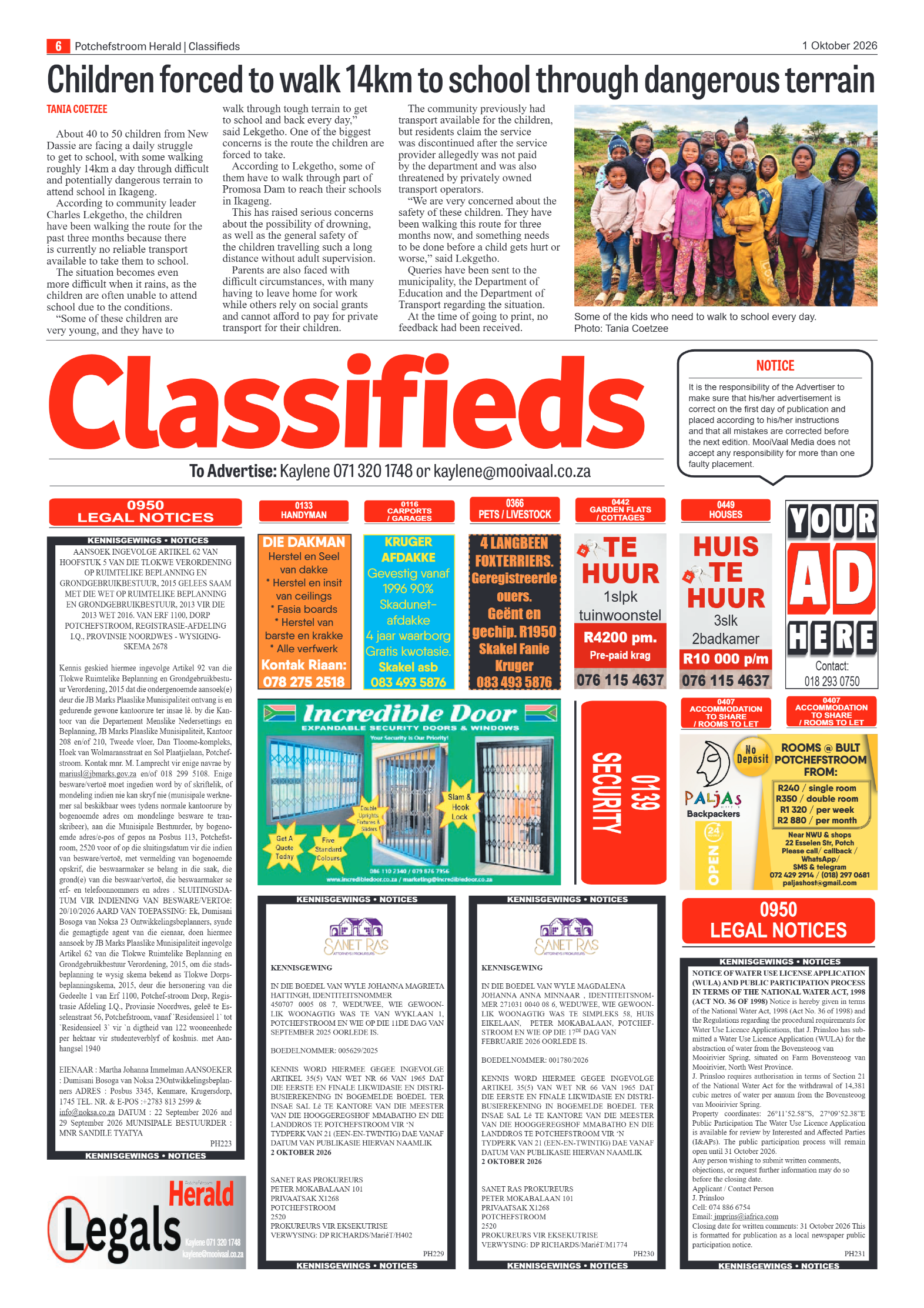 Potchefstroom Herald: 1 Oktober 2026 page 6
