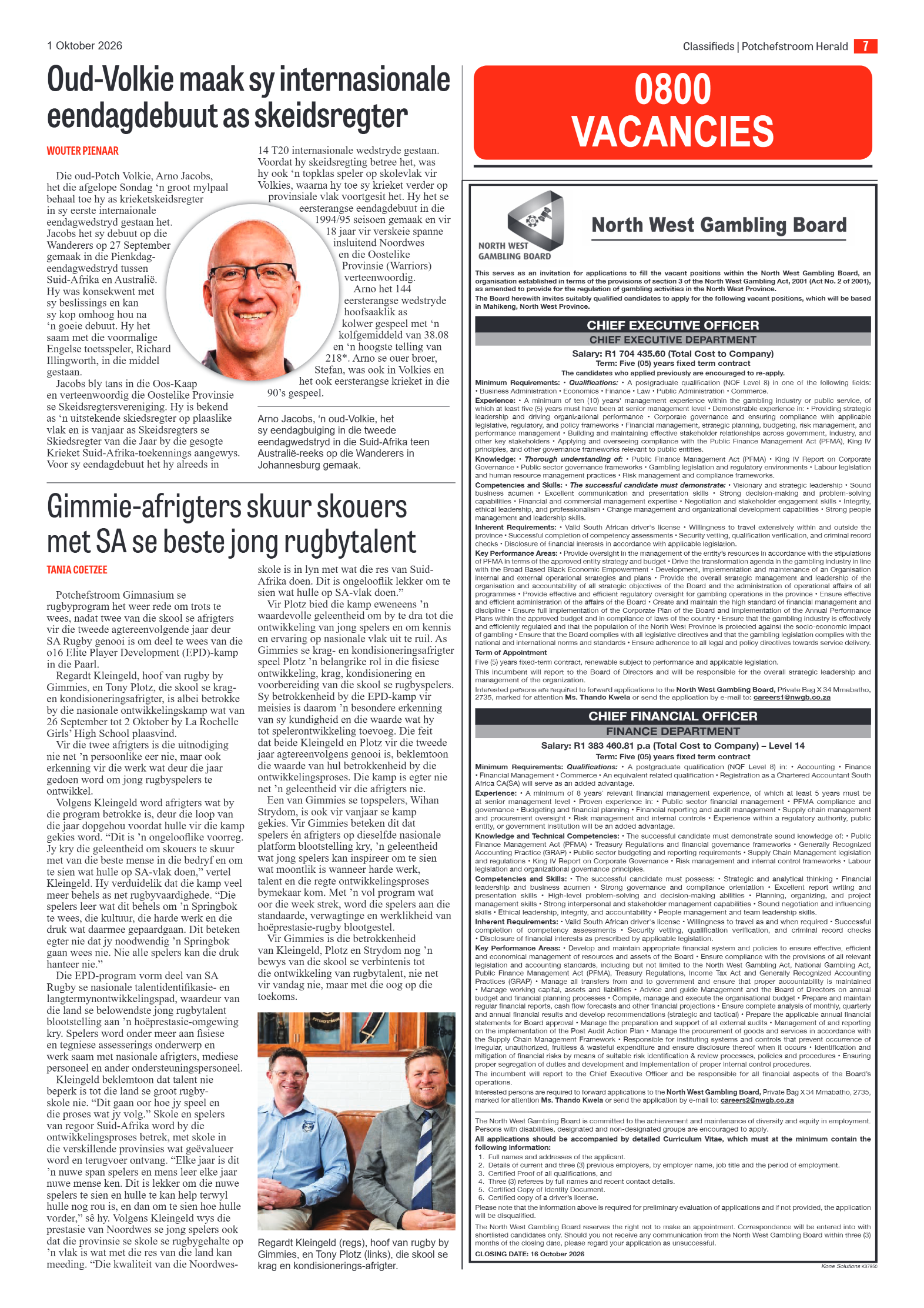 Potchefstroom Herald: 1 Oktober 2026 page 7