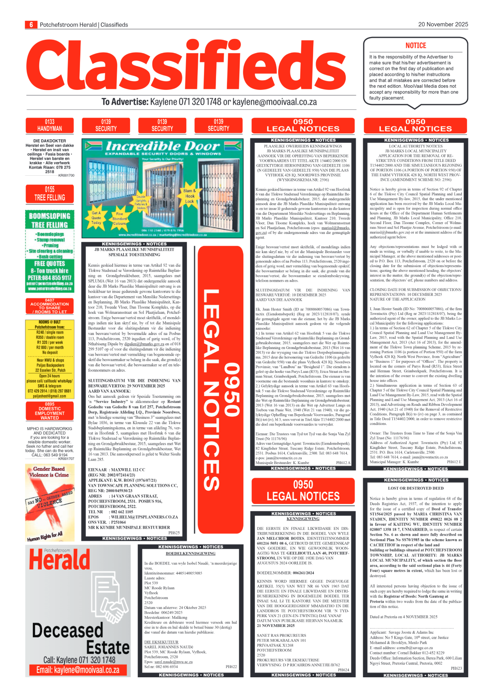 Potchefstroom Herald 20 November 2025 page 6