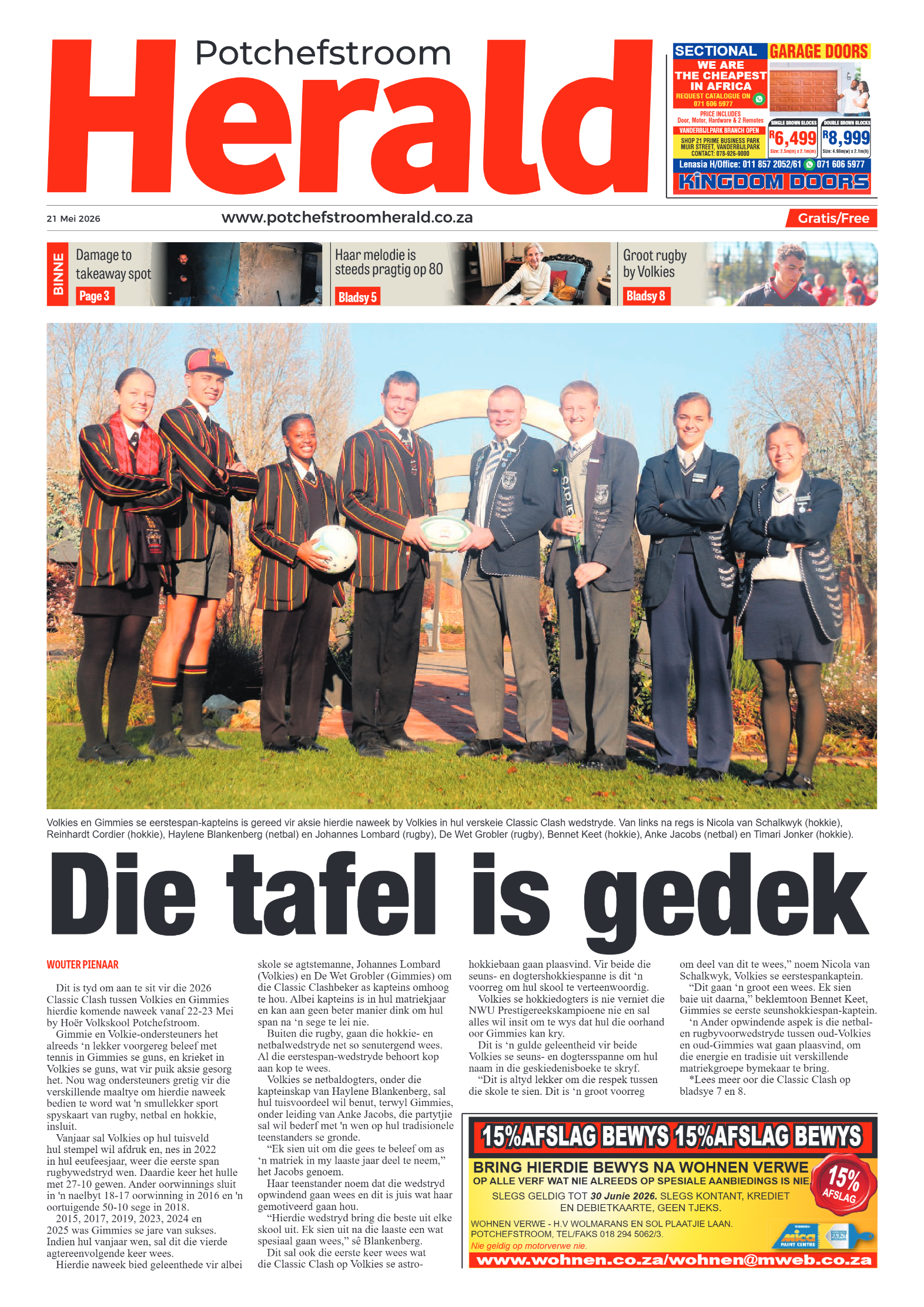 Potchefstroom Herald: 21 May 2026 page 1