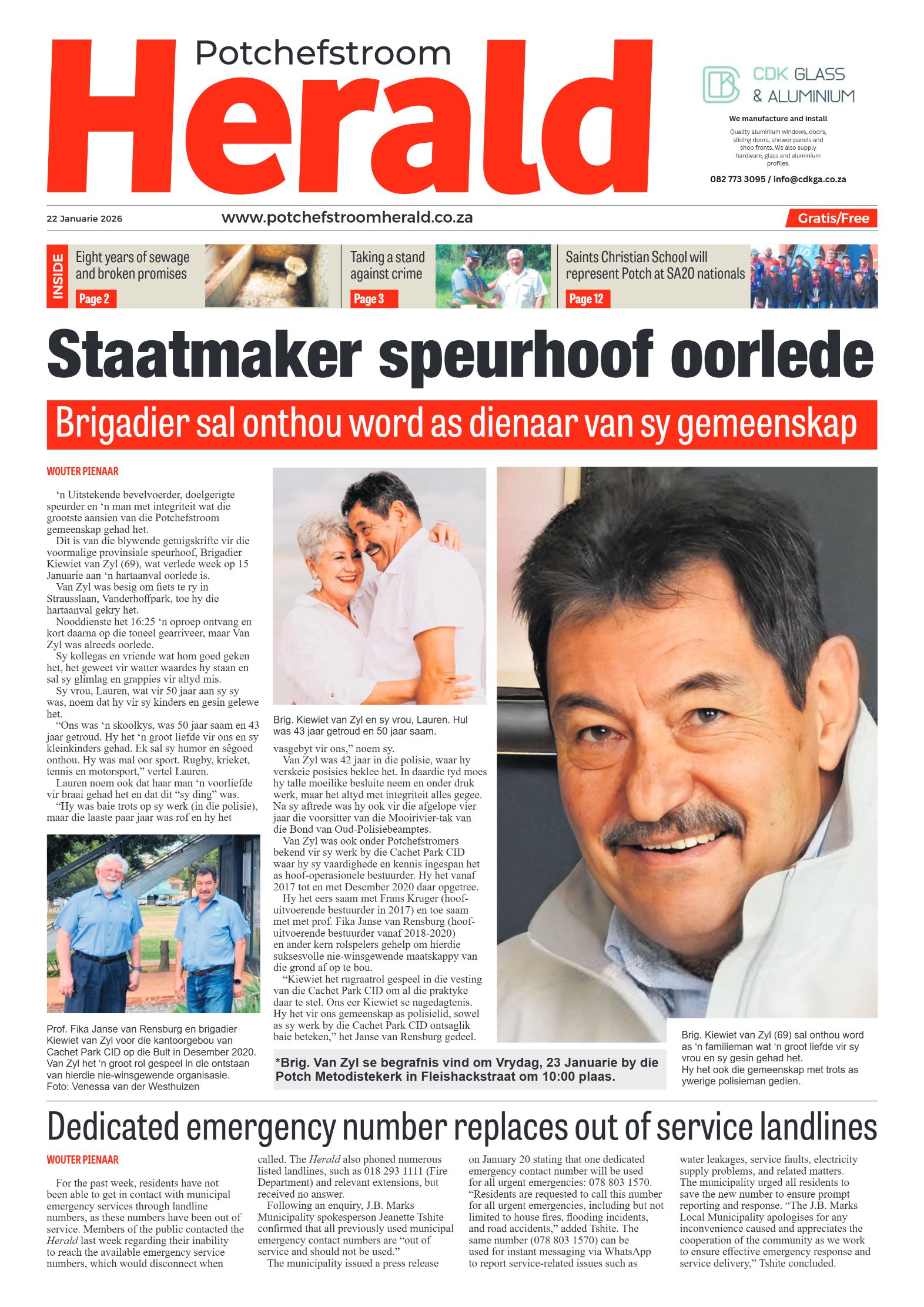 Potchefstroom Herald: 22 Januarie 2026 page 1