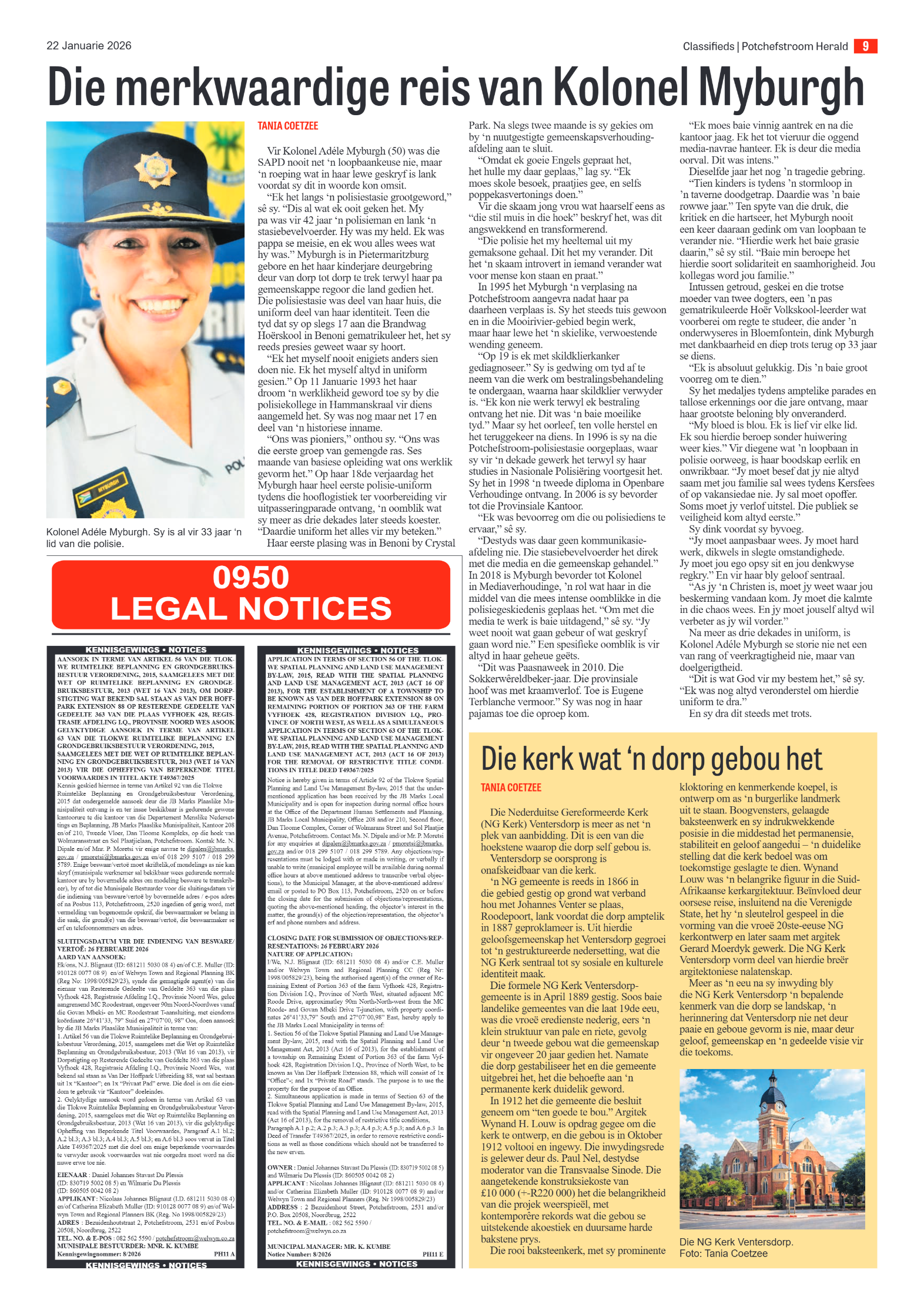 Potchefstroom Herald: 22 Januarie 2026 page 9