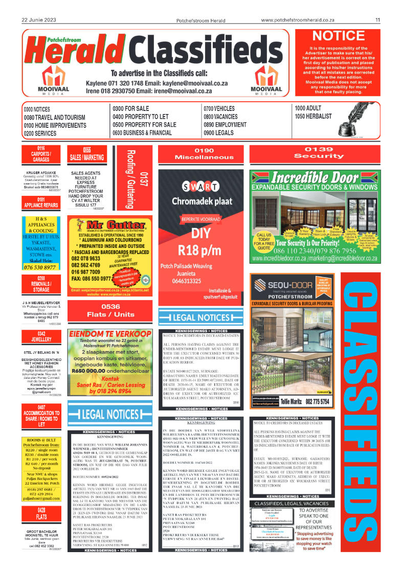 Potchefstroom Herald 22 June 2023 page 11