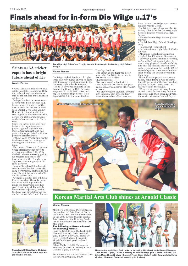 Potchefstroom Herald 22 June 2023 page 13