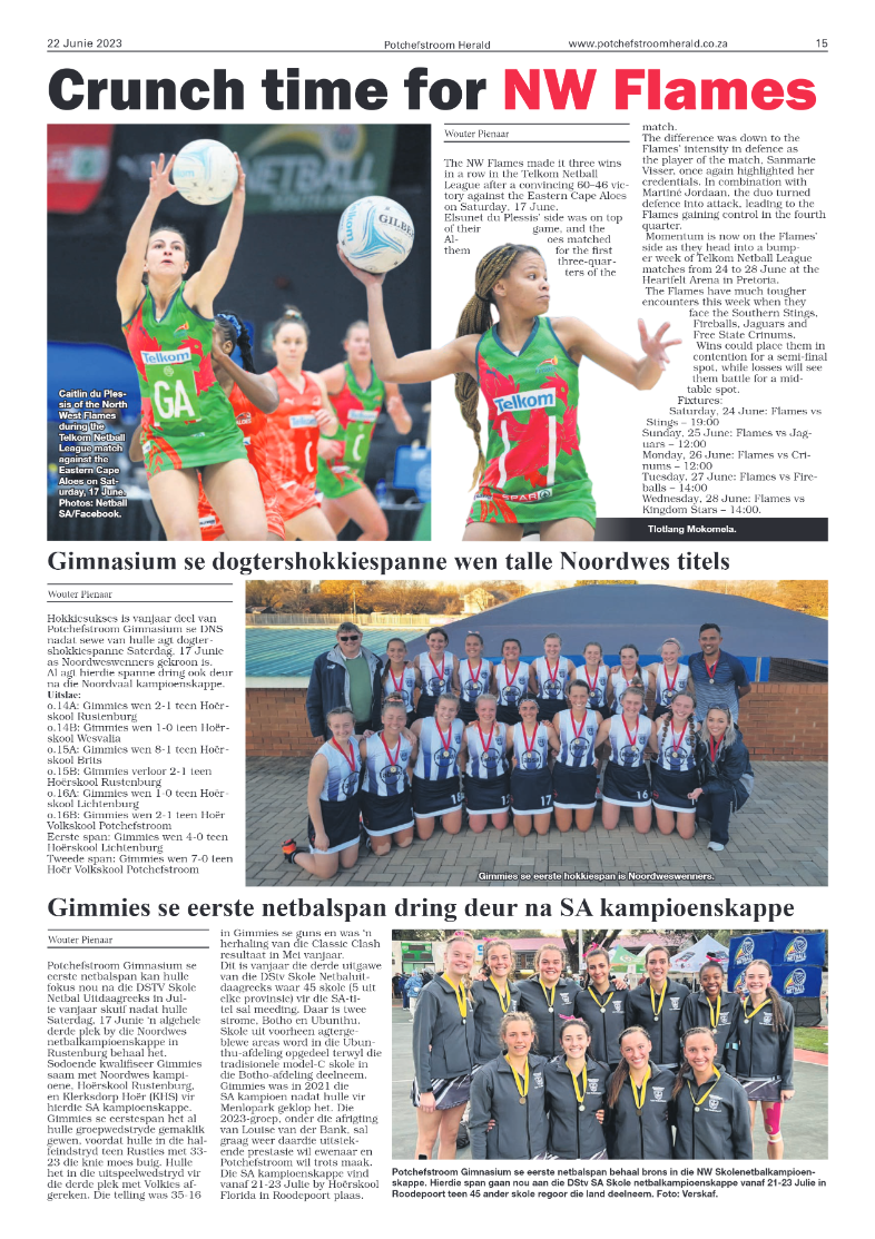 Potchefstroom Herald 22 June 2023 page 15