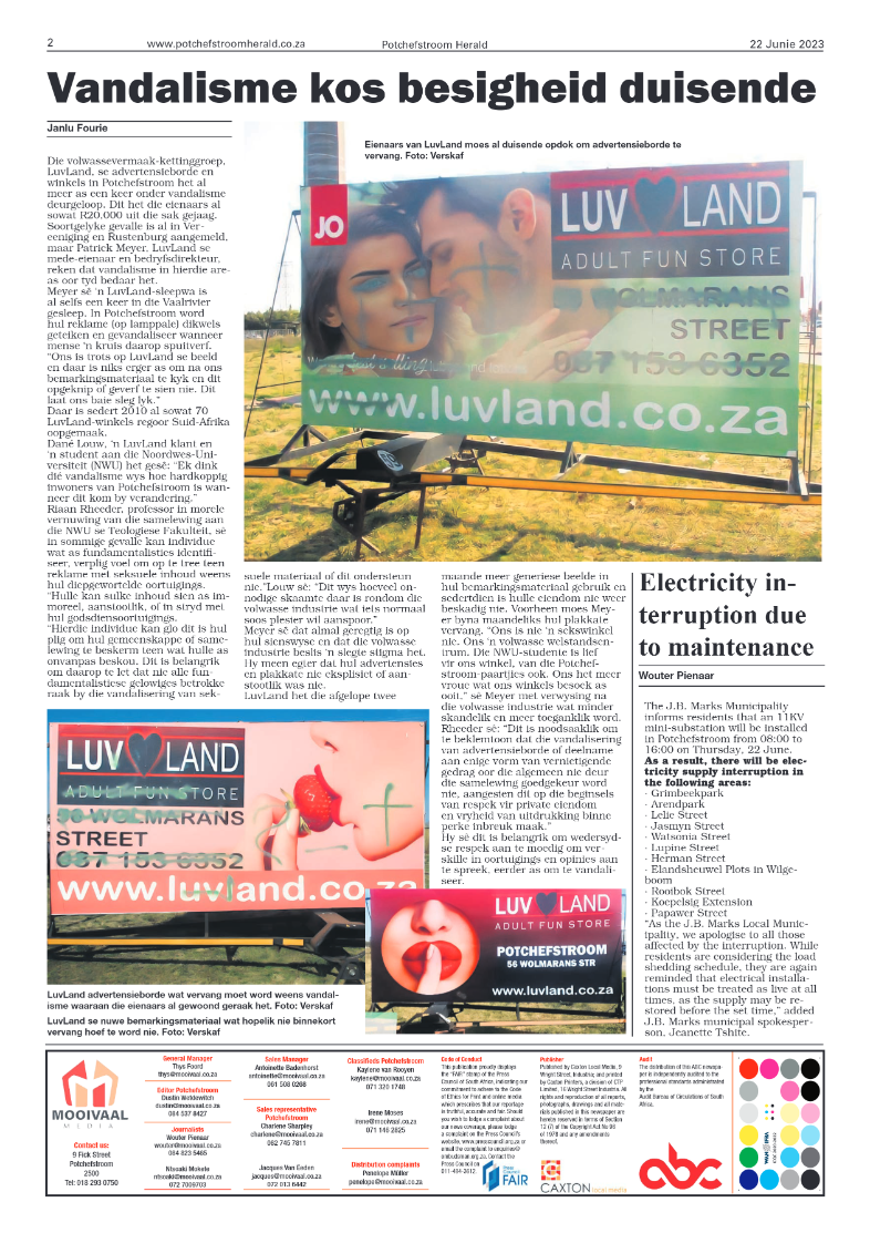 Potchefstroom Herald 22 June 2023 page 2