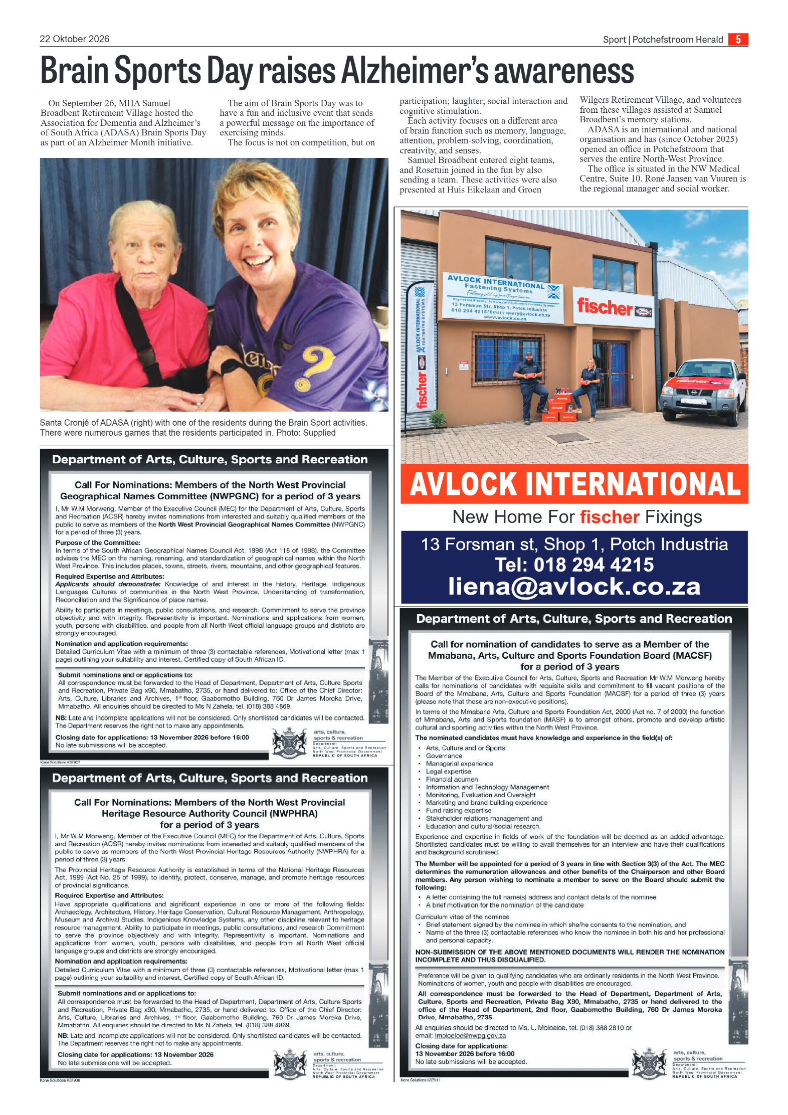 Potchefstroom Herald: 22 Oktober 2026 page 5