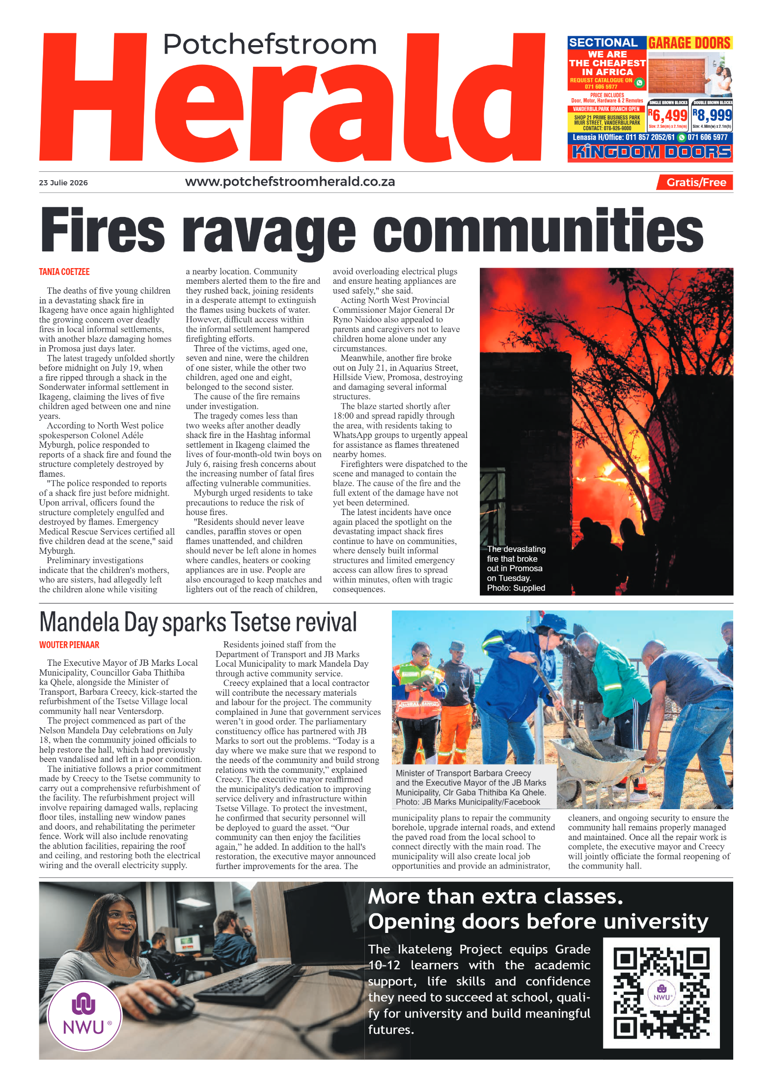 Potchefstroom Herald: 23 Julie 2026 page 1