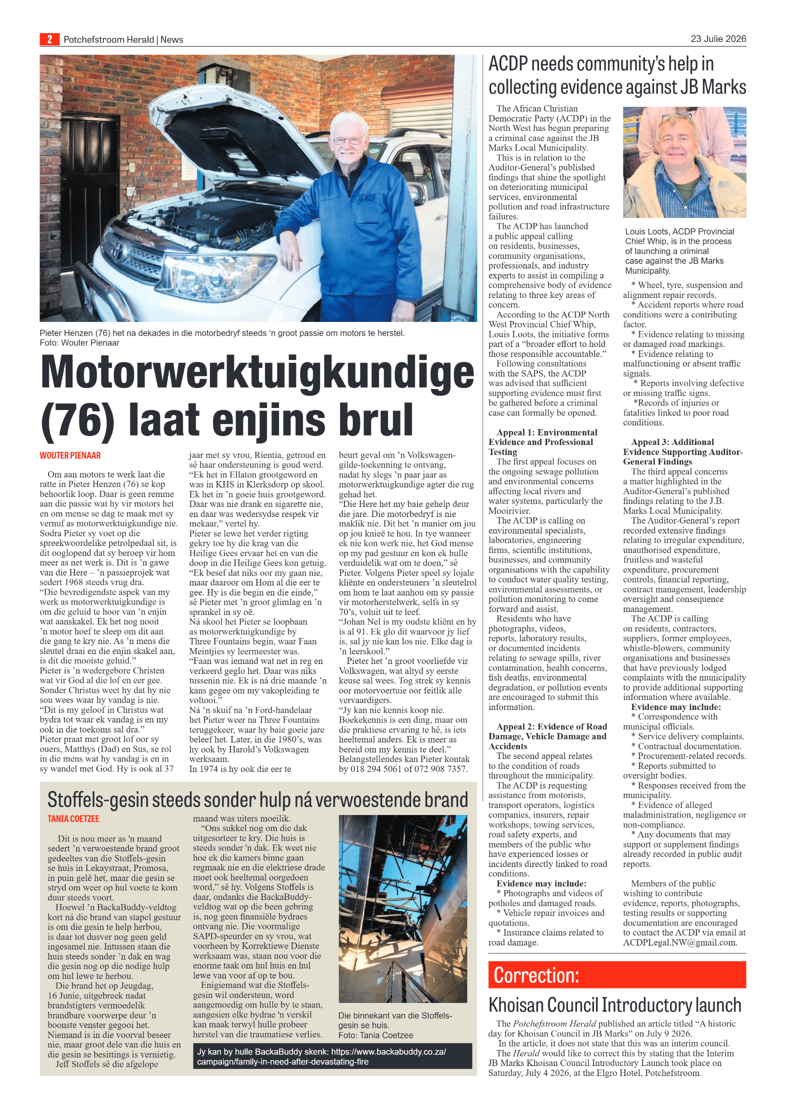 Potchefstroom Herald: 23 Julie 2026 page 2