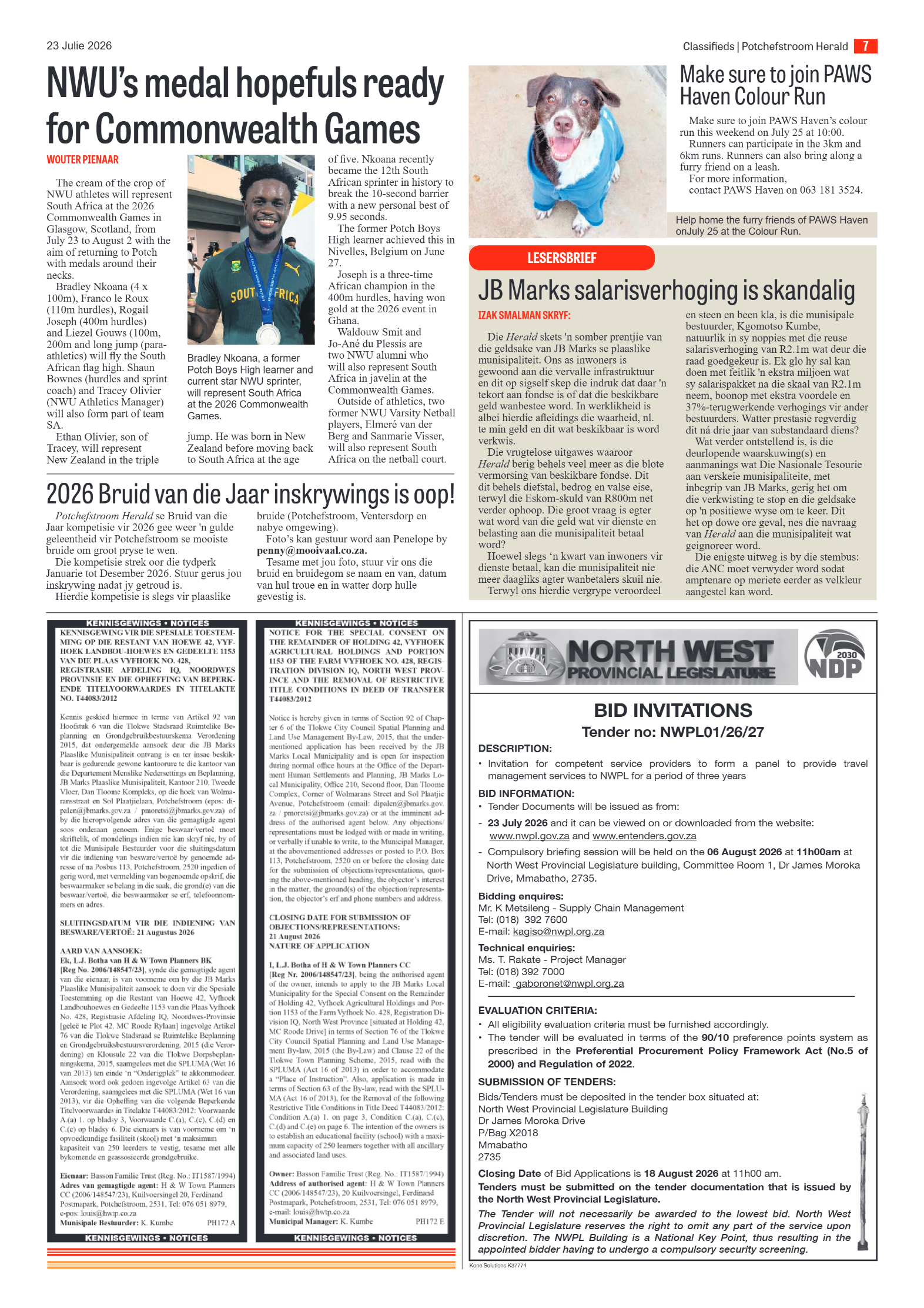 Potchefstroom Herald: 23 Julie 2026 page 7