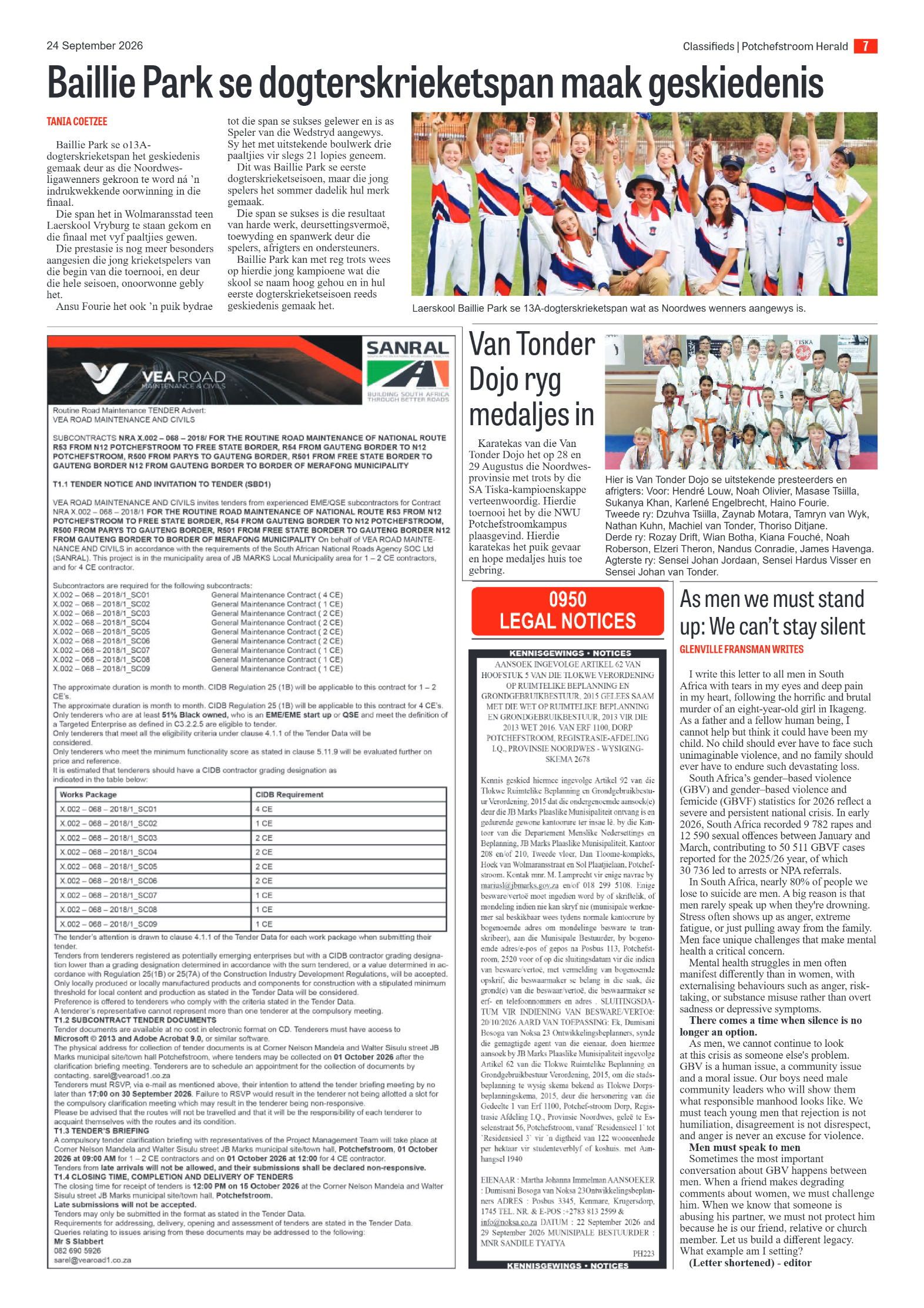 Potchefstroom Herald: 24 September 2026 page 7