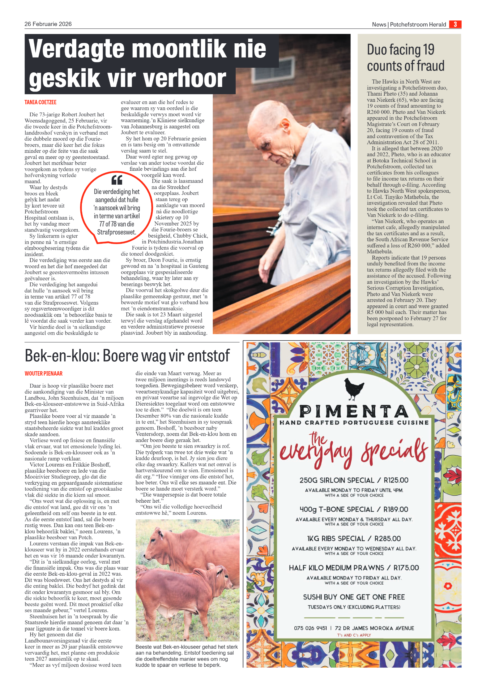 Potchefstroom Herald: 26 Februarie 2026 page 3
