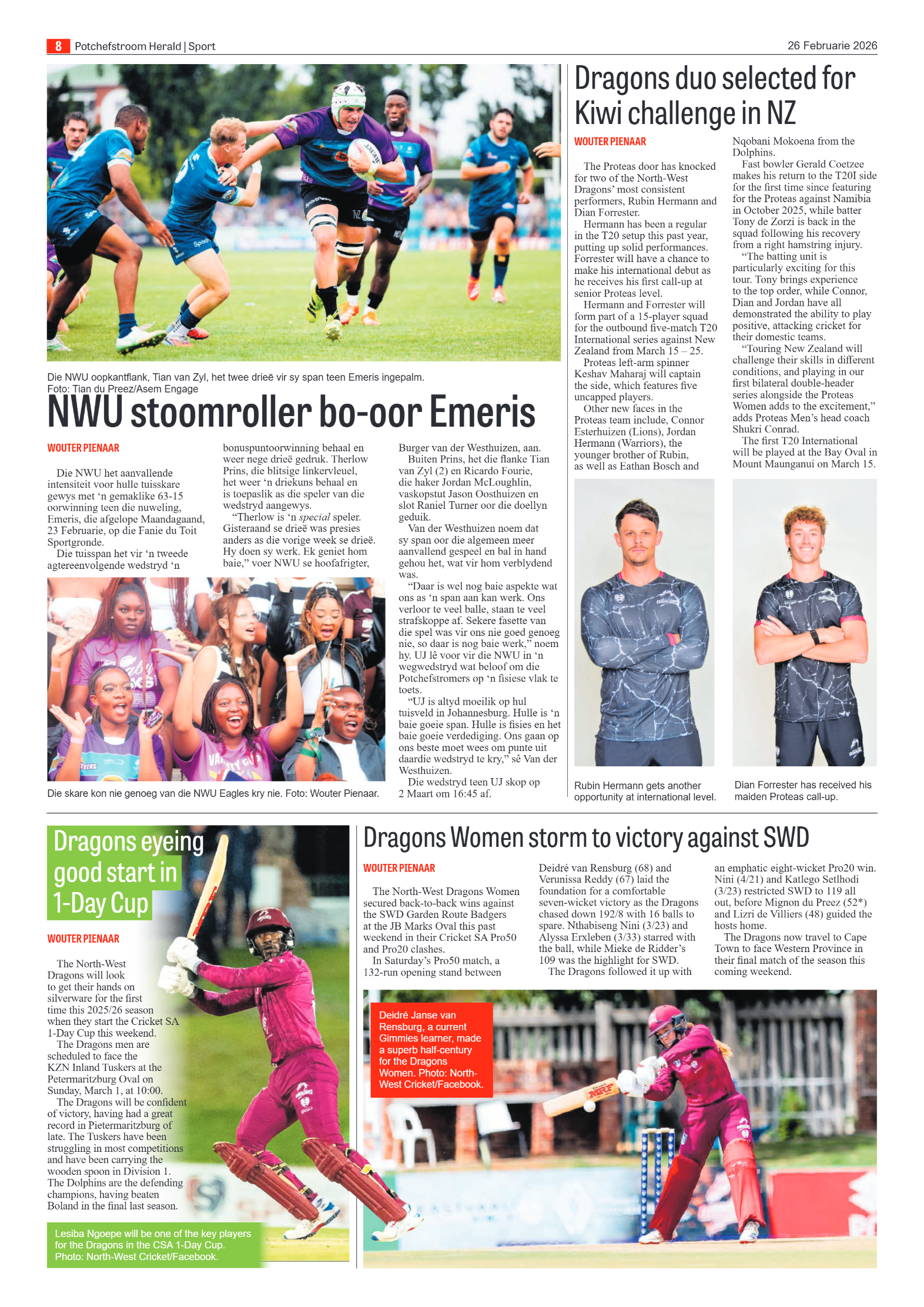 Potchefstroom Herald: 26 Februarie 2026 page 8