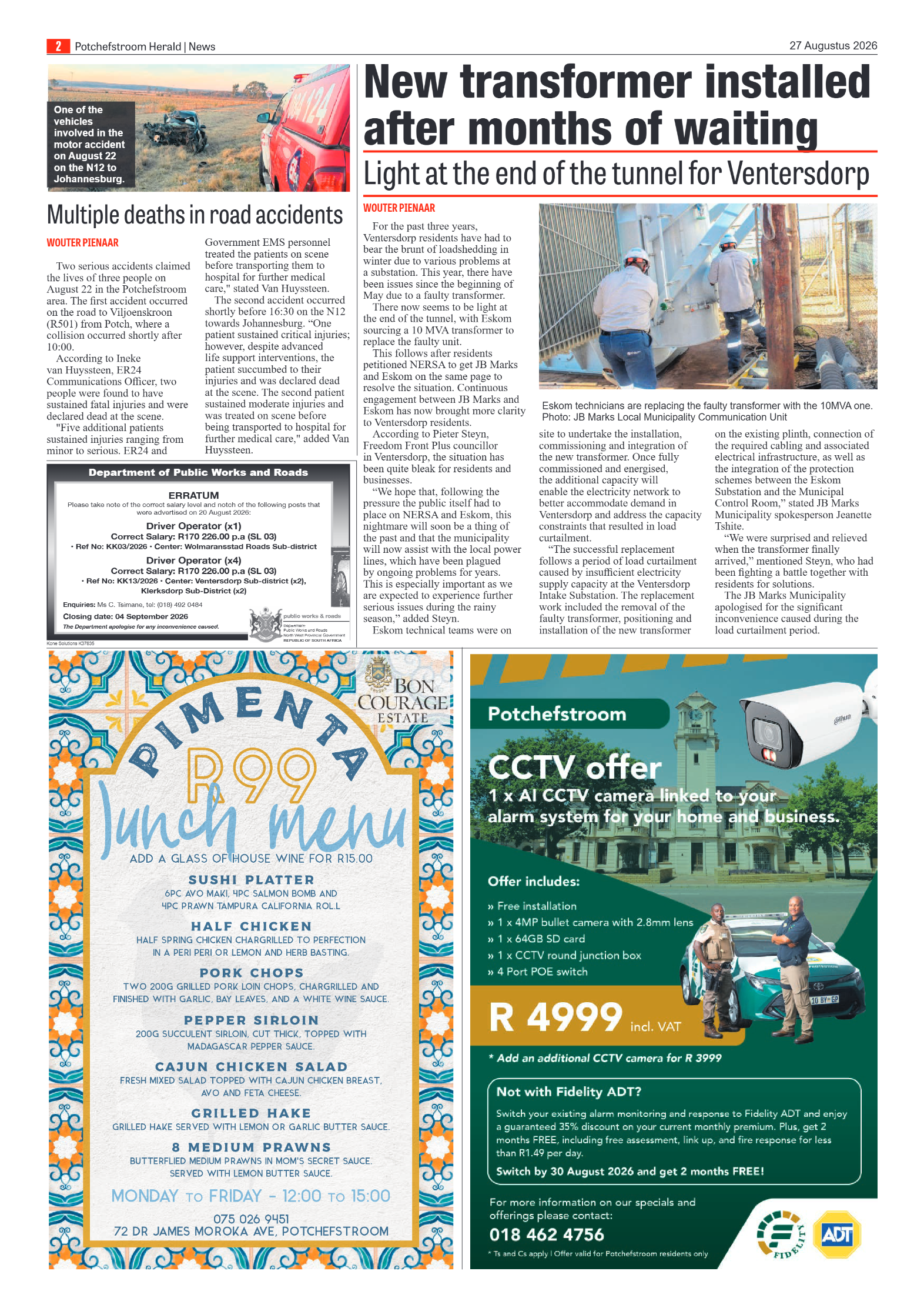 Potchefstroom Herald: 27 Augustus 2026 page 2