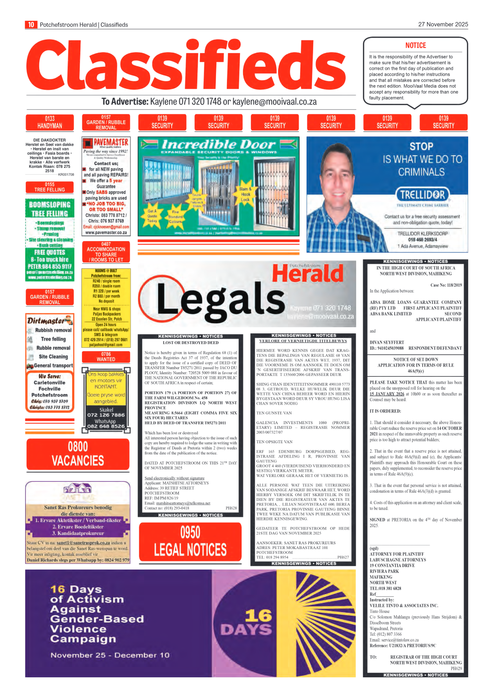 Potchefstroom Herald 27 November 2025 page 10