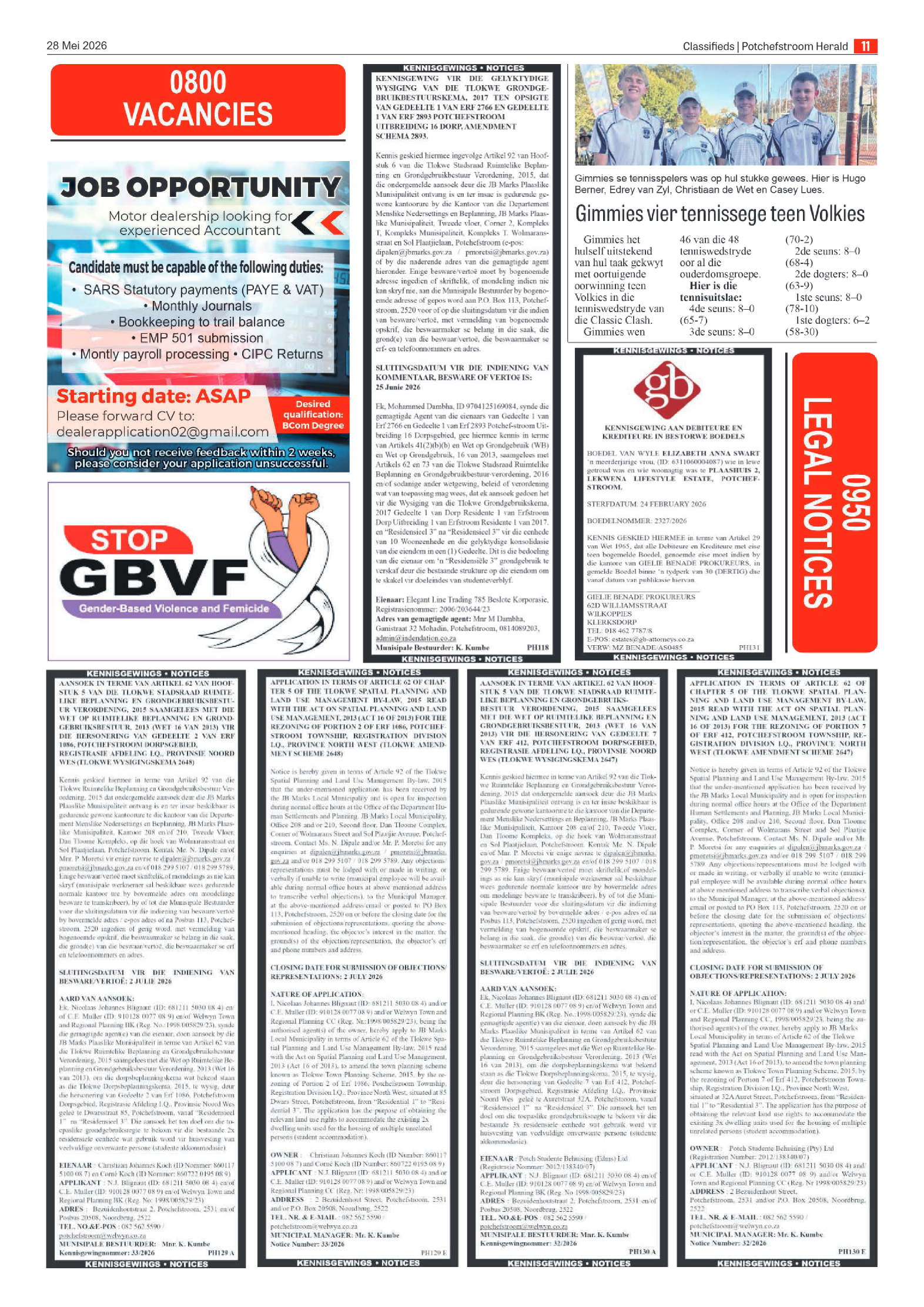 Potchefstroom Herald: 28 Mei 2026 page 11