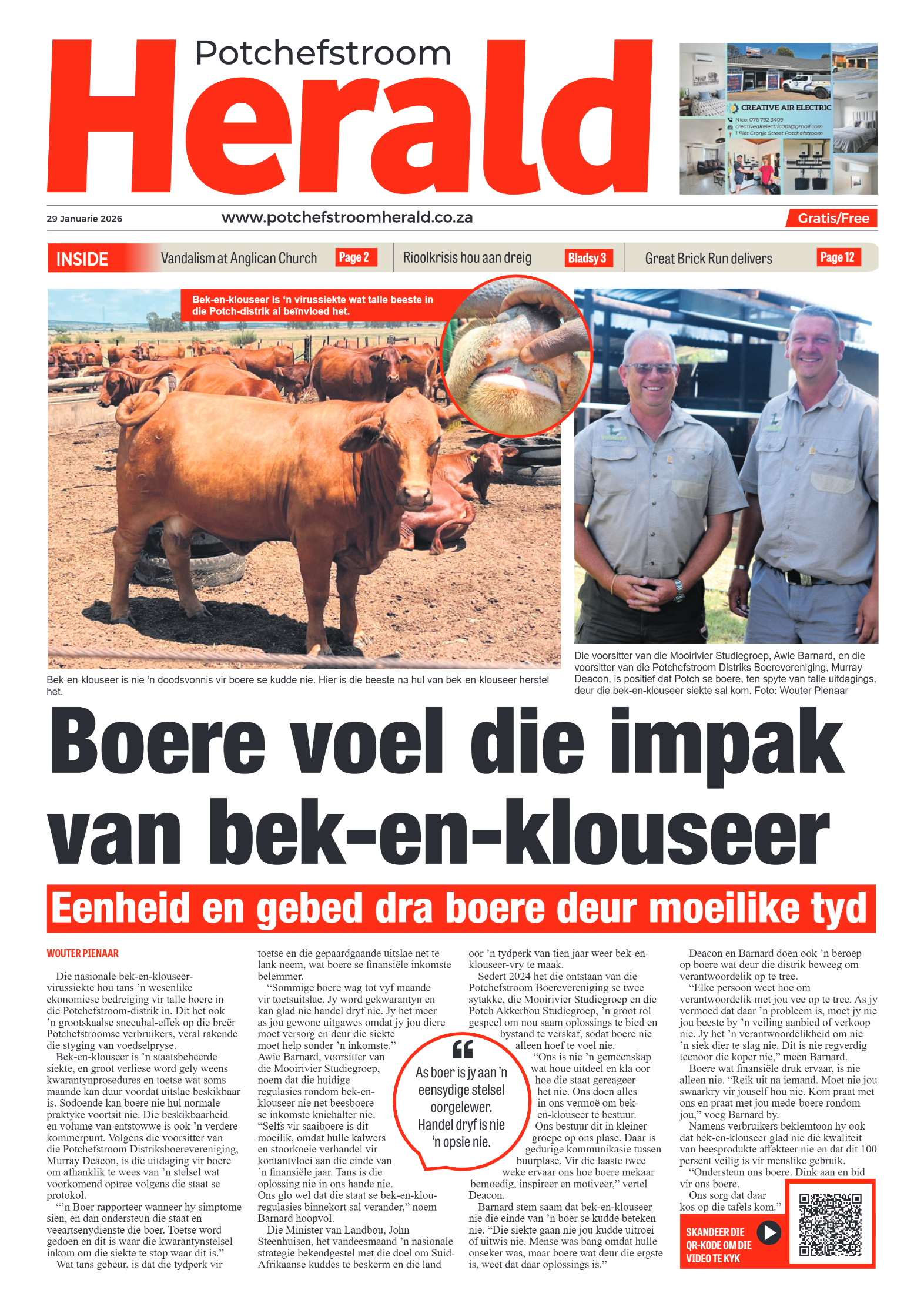 Potchefstroom Herald: 29 Januarie 2026 page 1
