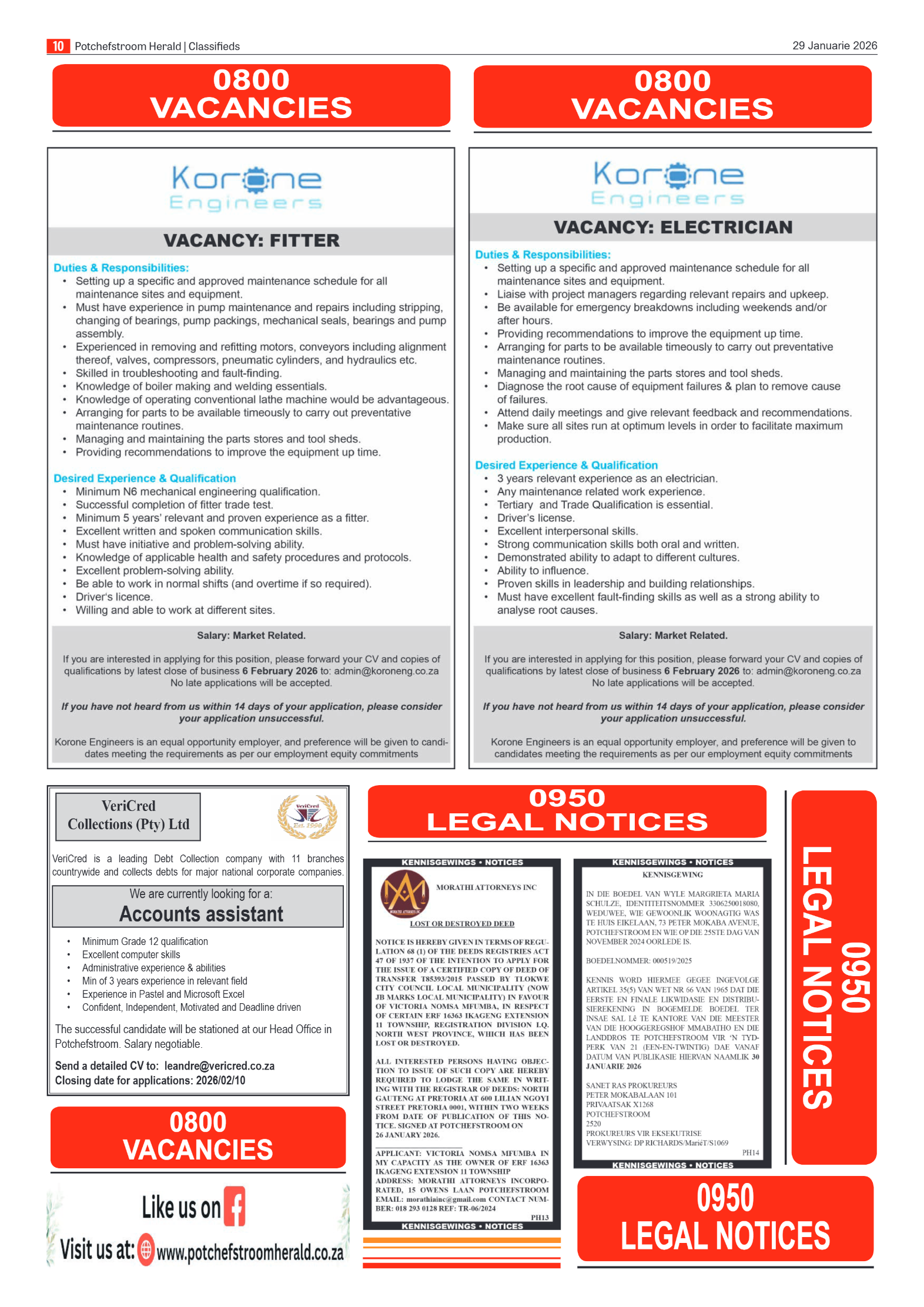 Potchefstroom Herald: 29 Januarie 2026 page 10