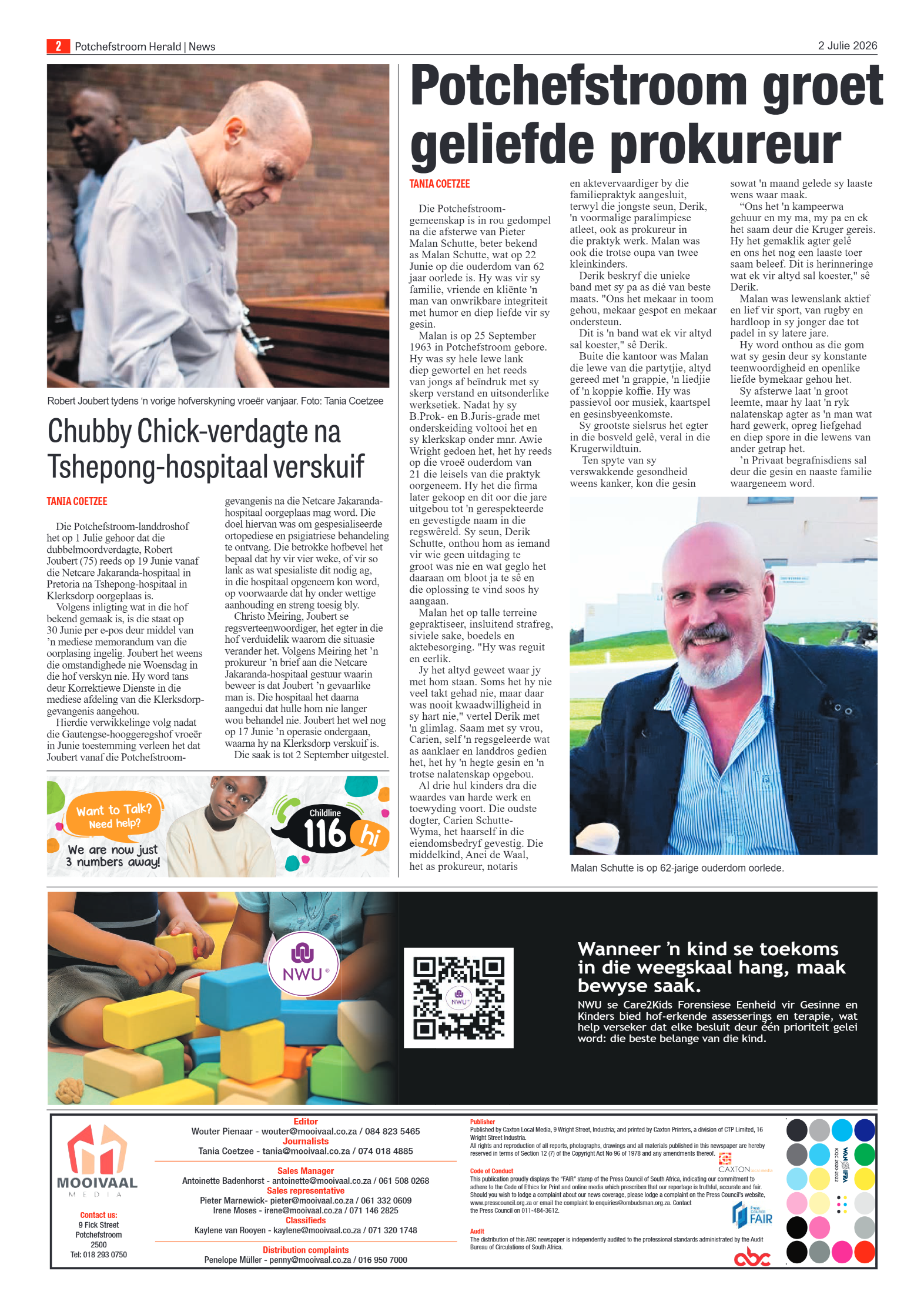 Potchefstroom Herald: 2 Julie 2026 page 2