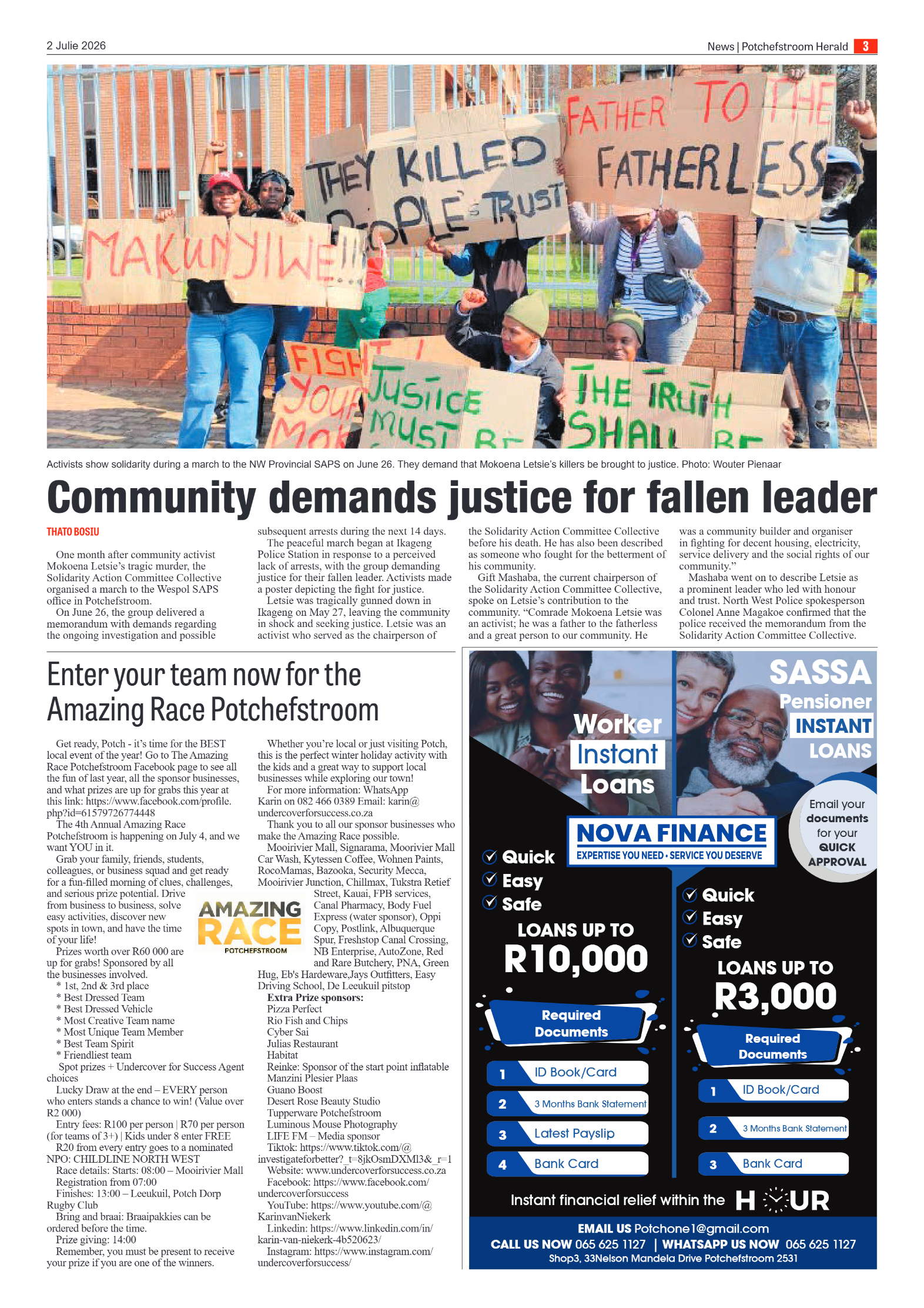 Potchefstroom Herald: 2 Julie 2026 page 3