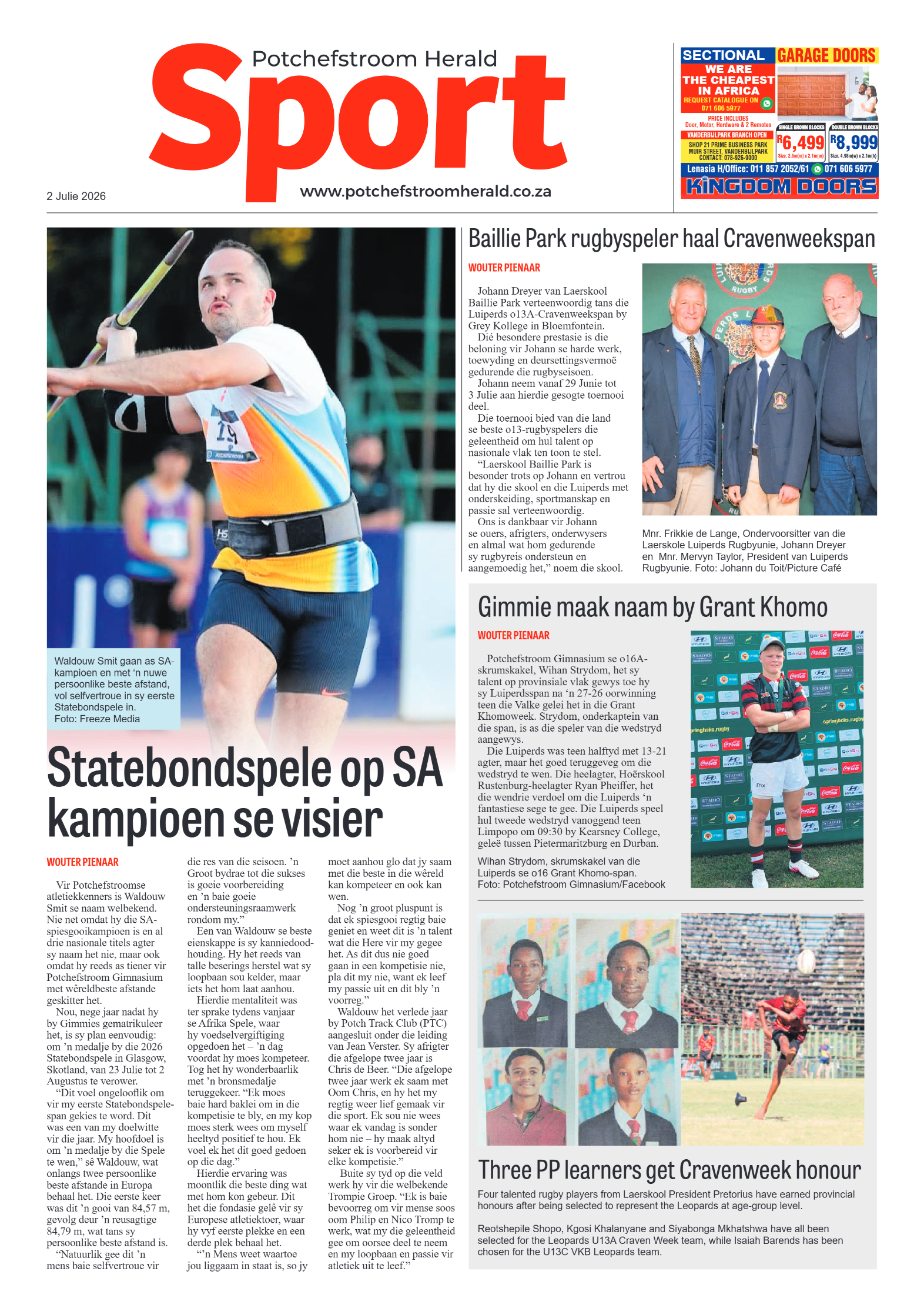 Potchefstroom Herald: 2 Julie 2026 page 8