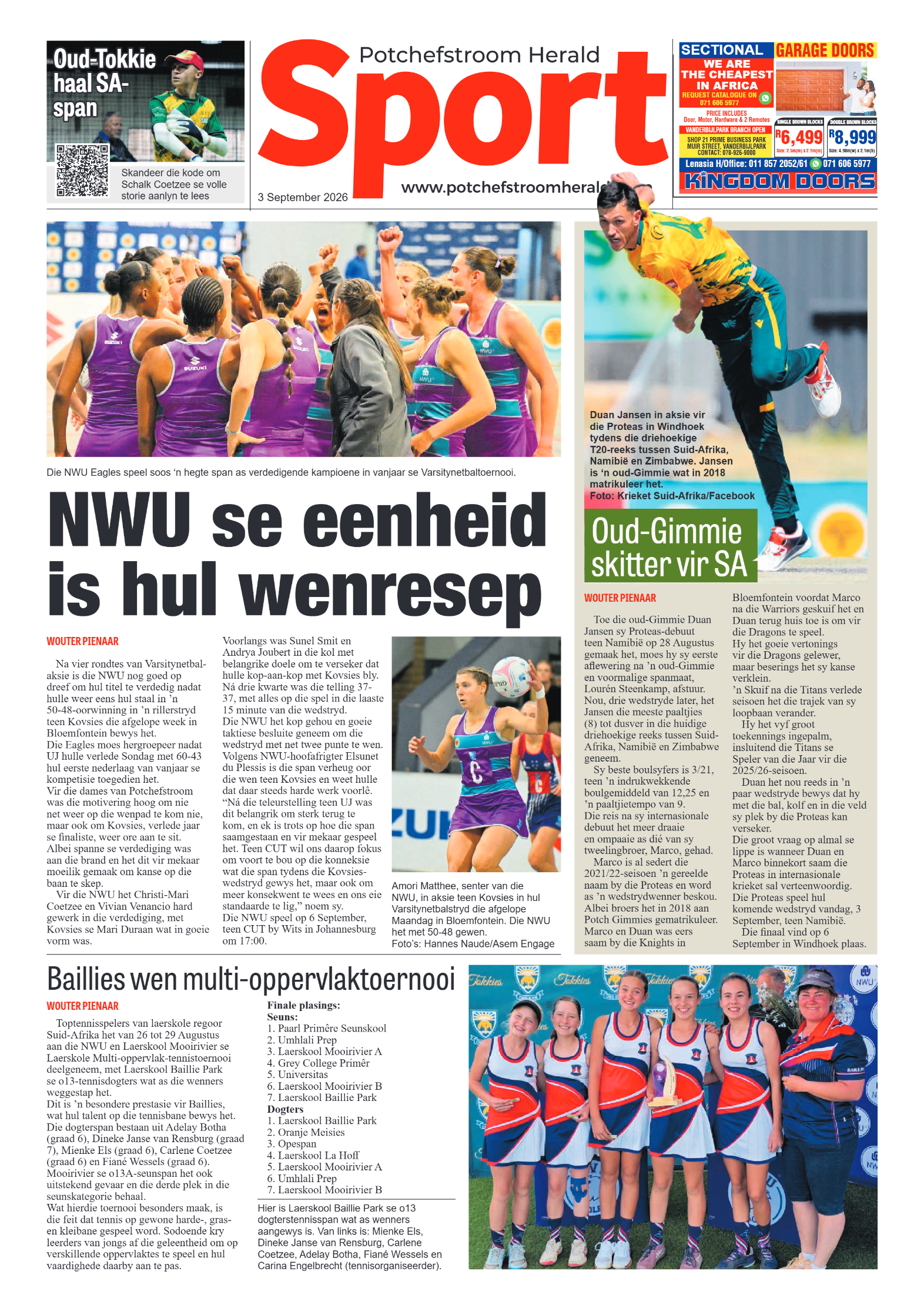Potchefstroom Herald: 3 September 2026 page 8
